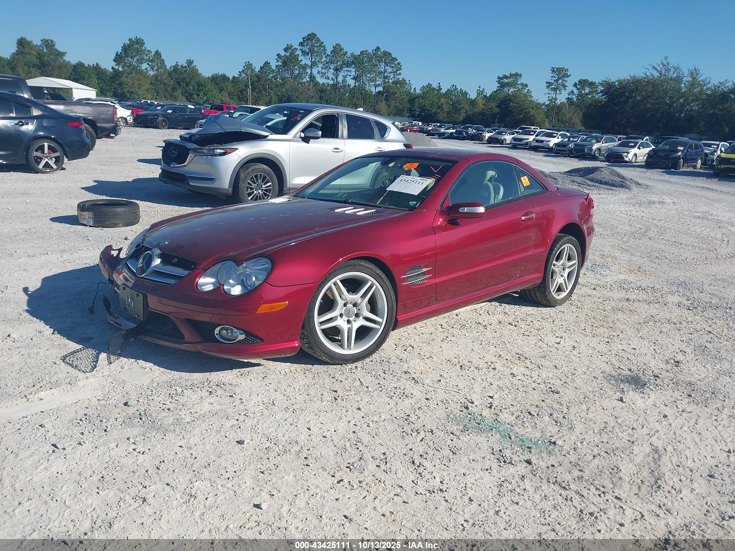 2007 Mercedes-benz Sl 550   Red vin: WDBSK71F97F122263