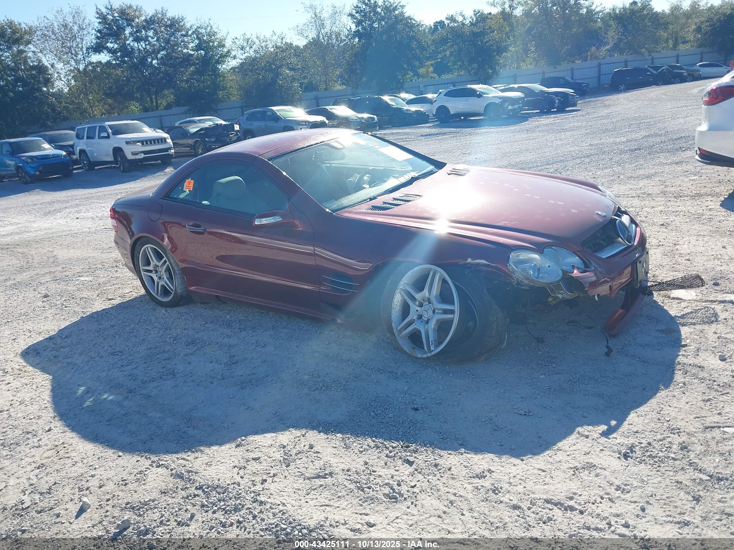 2007 Mercedes-benz Sl 550   Красный vin: WDBSK71F97F122263