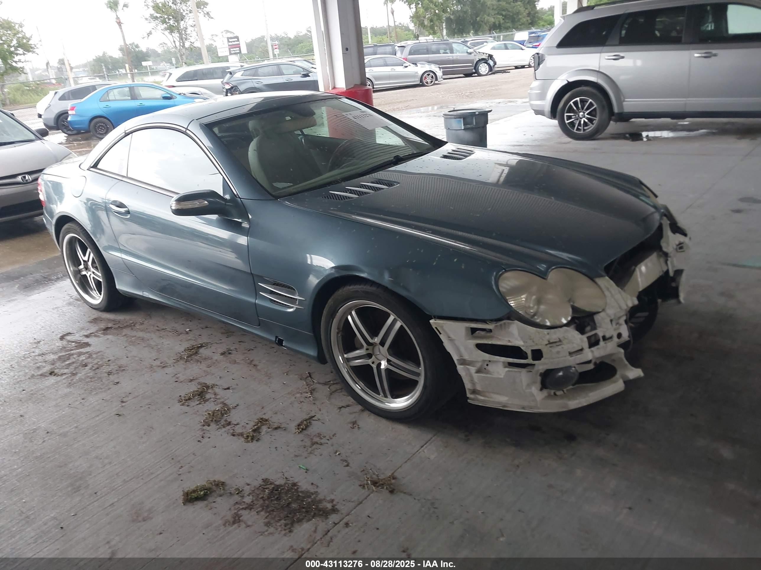 2007 Mercedes-benz Sl 550   Dark Blue vin: WDBSK71F97F128242