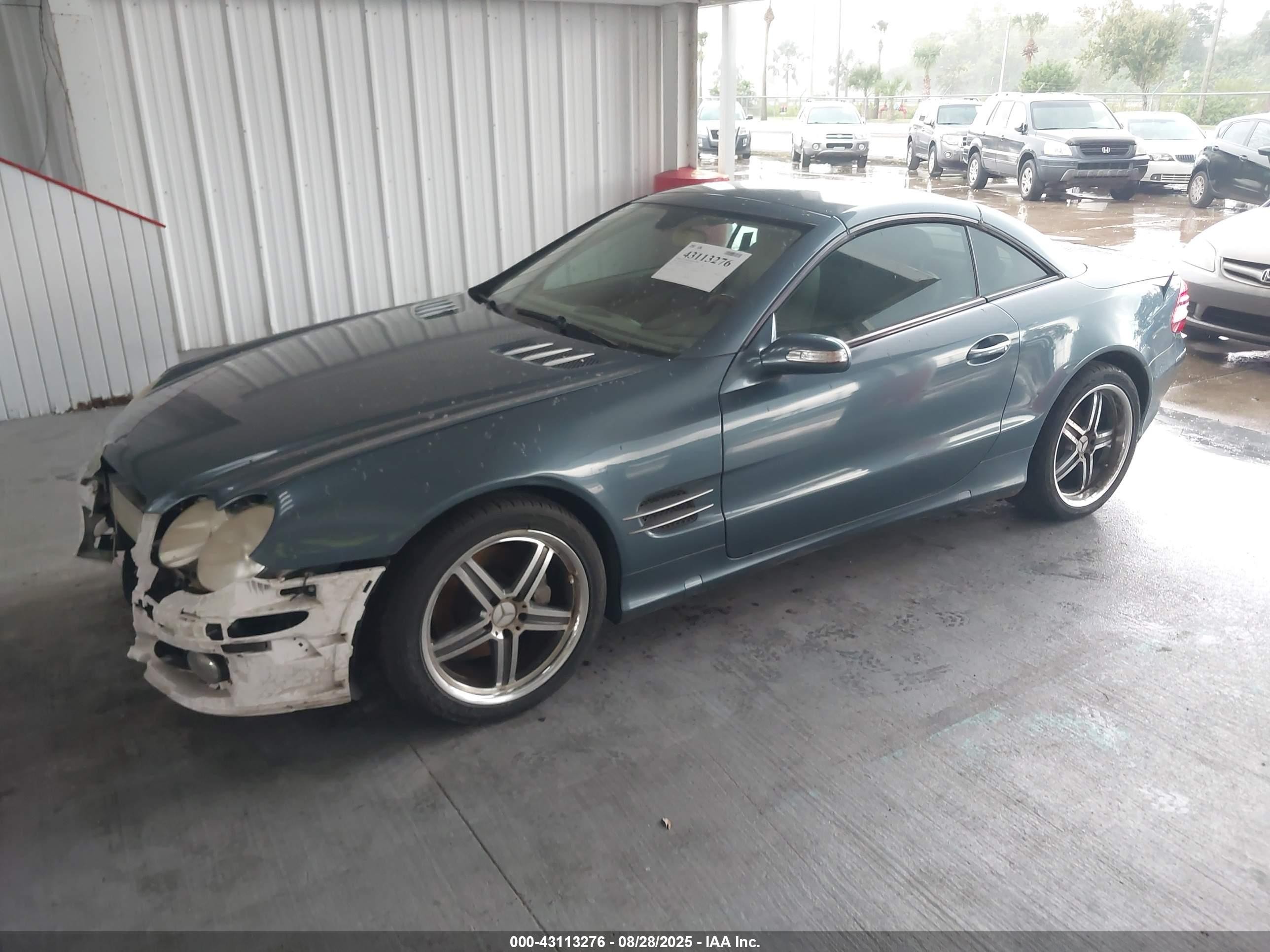 2007 Mercedes-benz Sl 550   Dark Blue vin: WDBSK71F97F128242