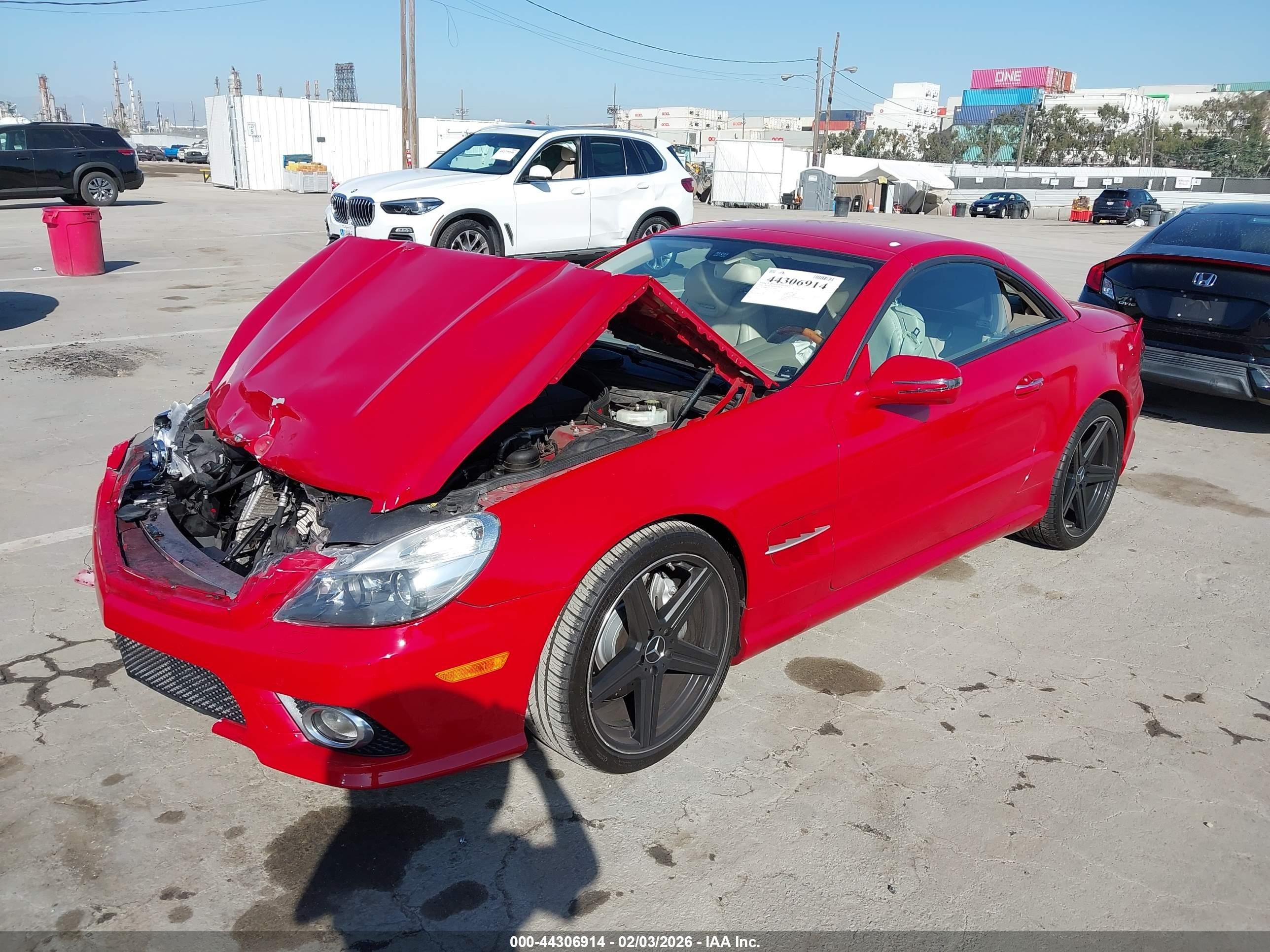 2009 Mercedes-benz Sl 550   Red vin: WDBSK71F99F144041