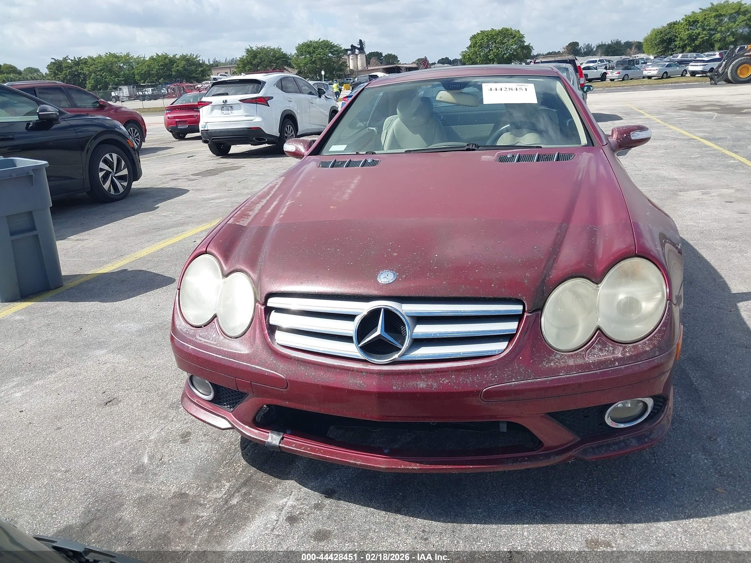 2007 Mercedes-benz Sl 550   Бордовый vin: WDBSK71FX7F128217