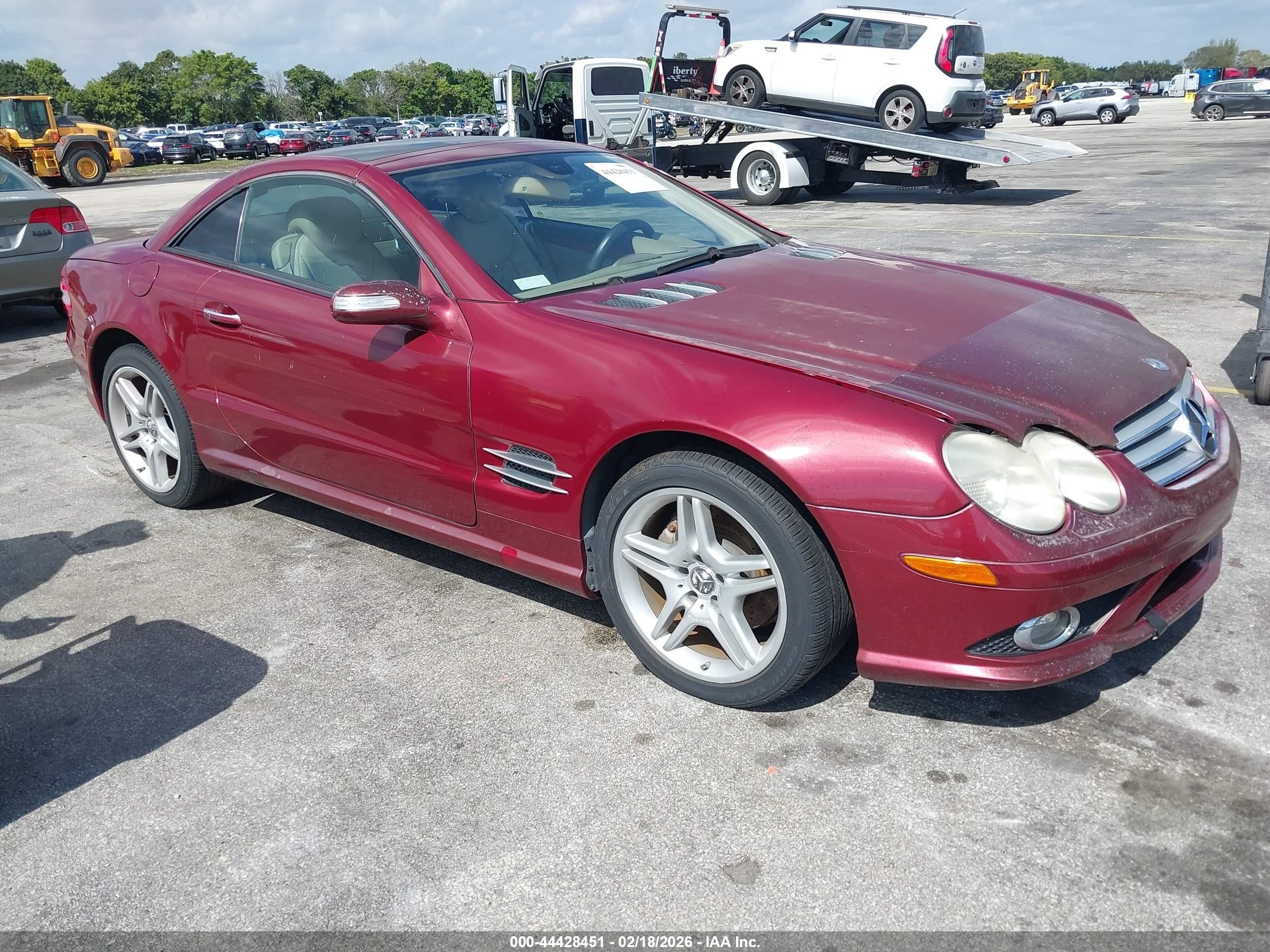 2007 Mercedes-benz Sl 550   Бордовый vin: WDBSK71FX7F128217