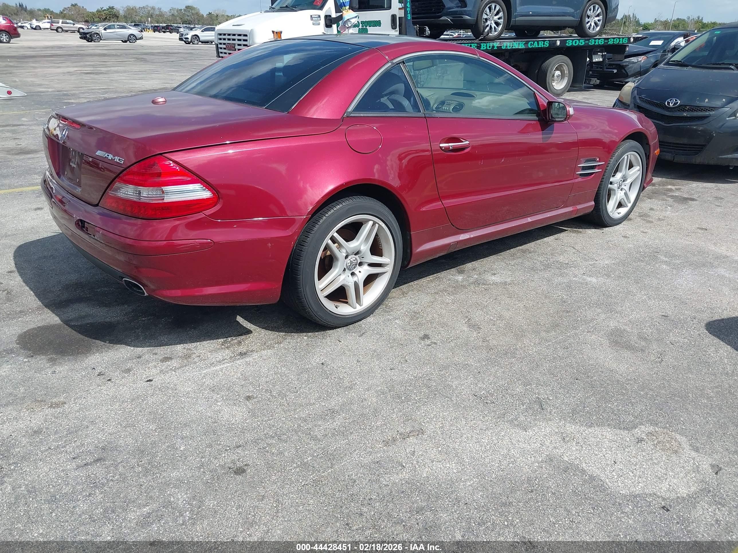 2007 Mercedes-benz Sl 550   Бордовый vin: WDBSK71FX7F128217