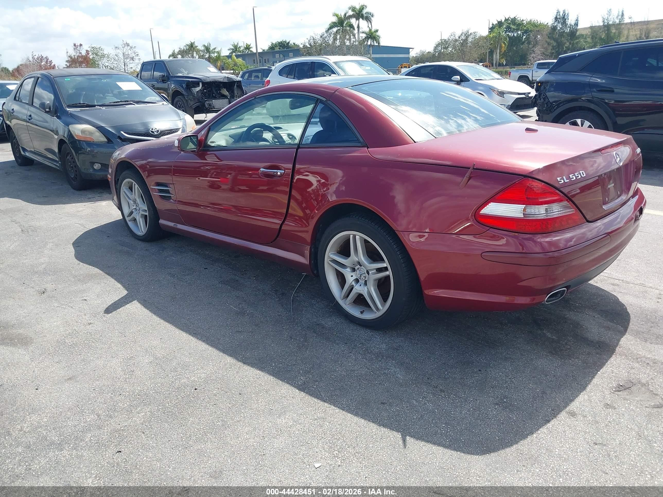 2007 Mercedes-benz Sl 550   Бордовый vin: WDBSK71FX7F128217