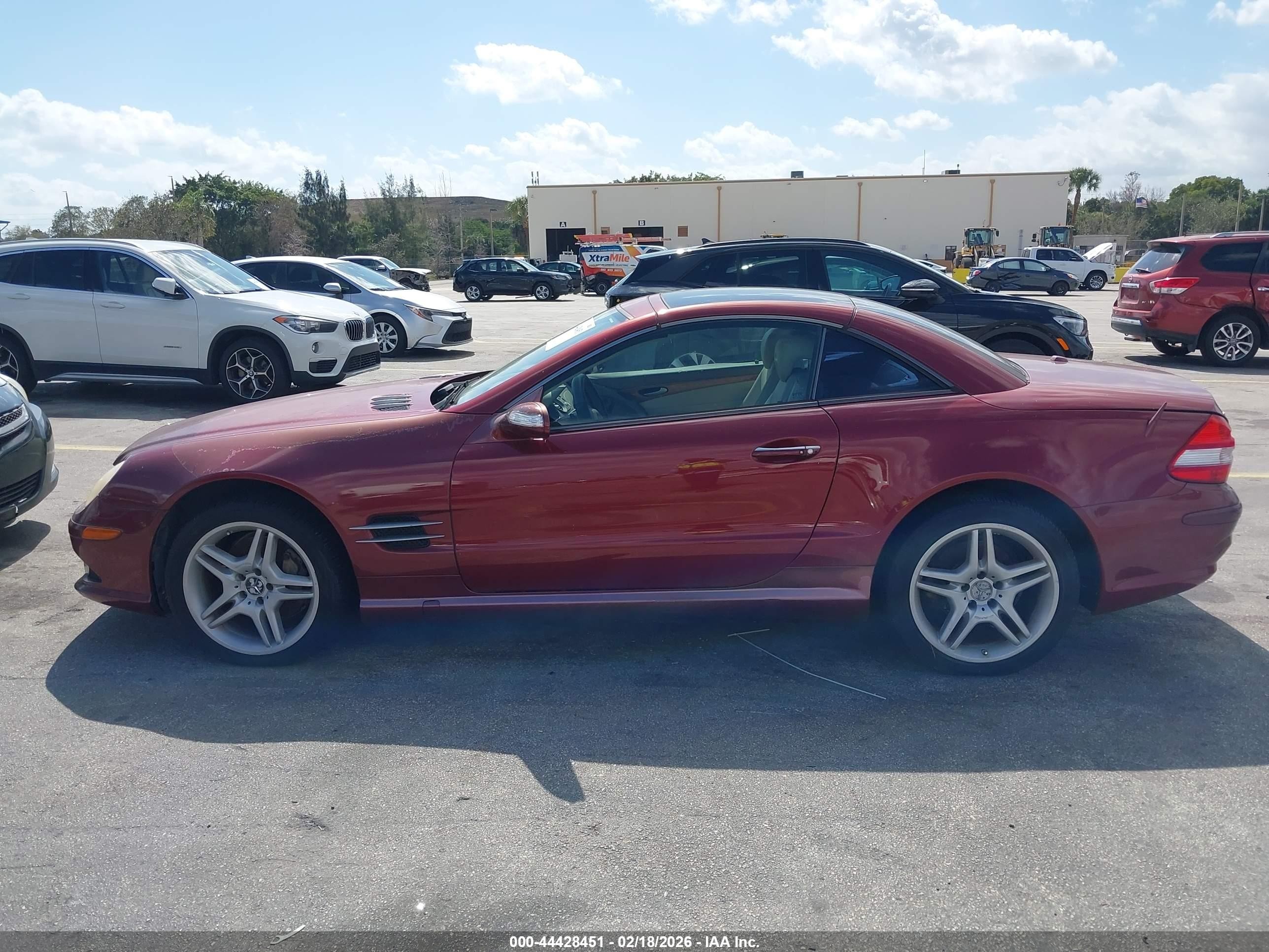 2007 Mercedes-benz Sl 550   Бордовый vin: WDBSK71FX7F128217