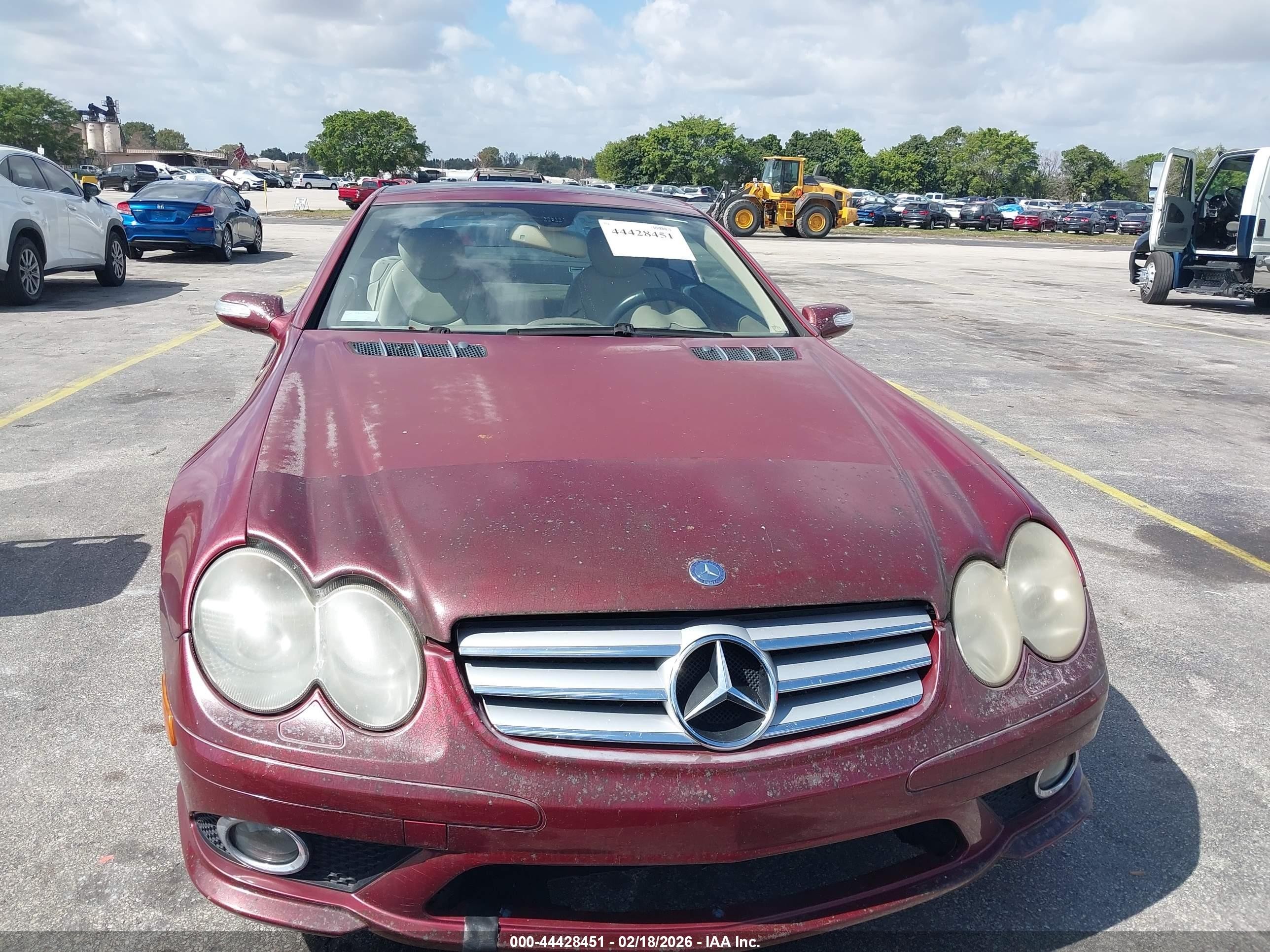 2007 Mercedes-benz Sl 550   Бордовый vin: WDBSK71FX7F128217