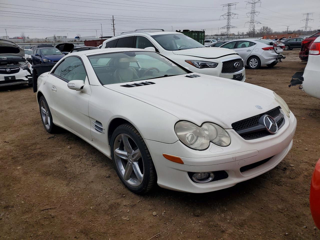 2007 Mercedes-benz Sl 550 Белый vin: WDBSK71FX7F129349