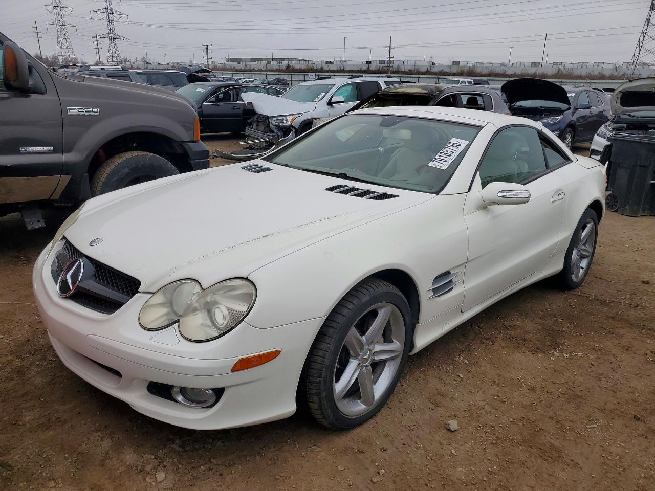2007 Mercedes-benz Sl 550 Белый vin: WDBSK71FX7F129349