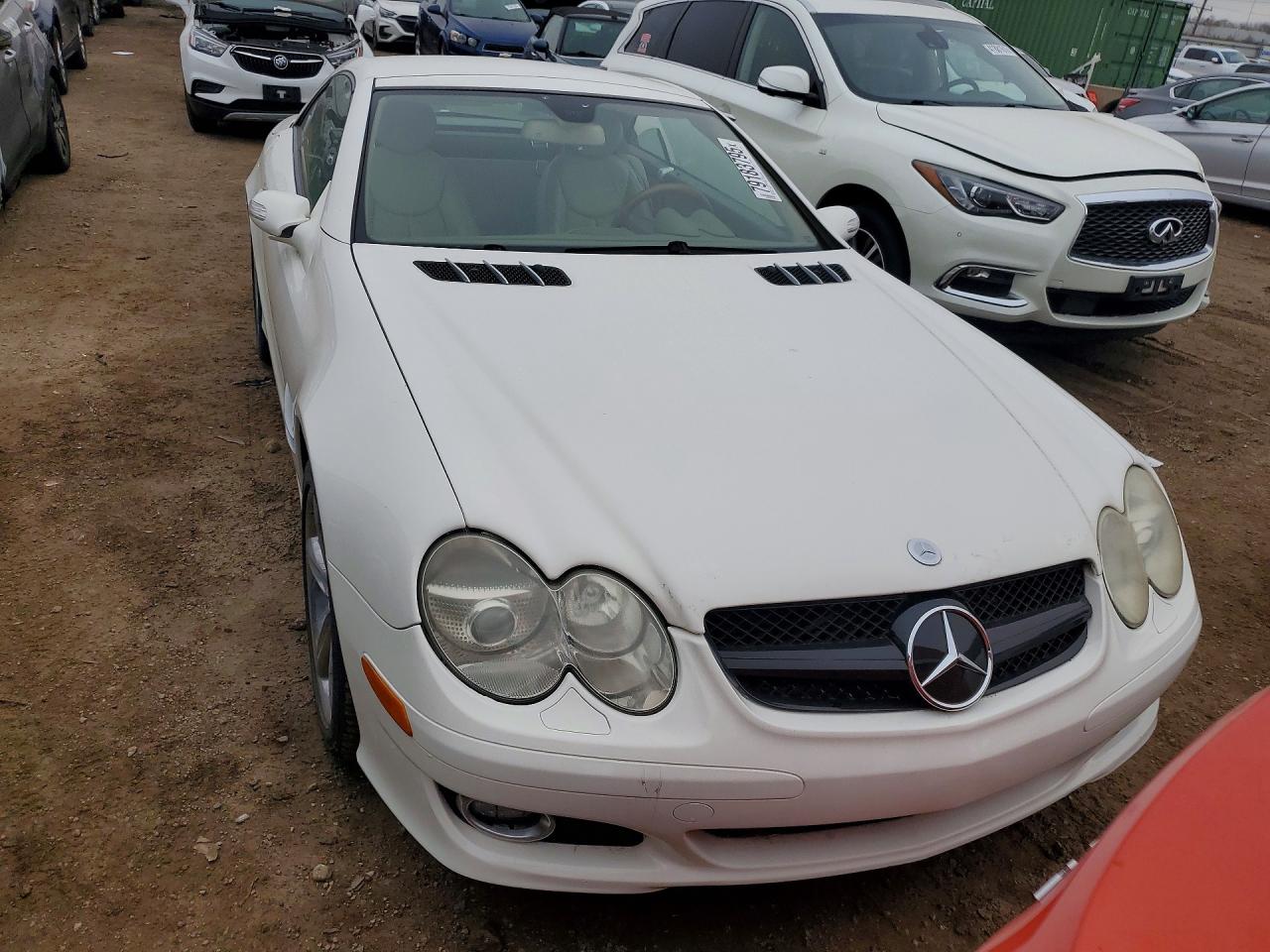 2007 Mercedes-benz Sl 550 Белый vin: WDBSK71FX7F129349