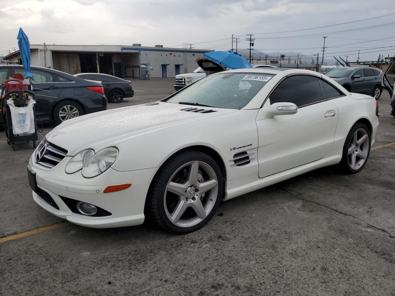 2007 Mercedes-benz Sl 55 Amg White vin: WDBSK72F47F133895