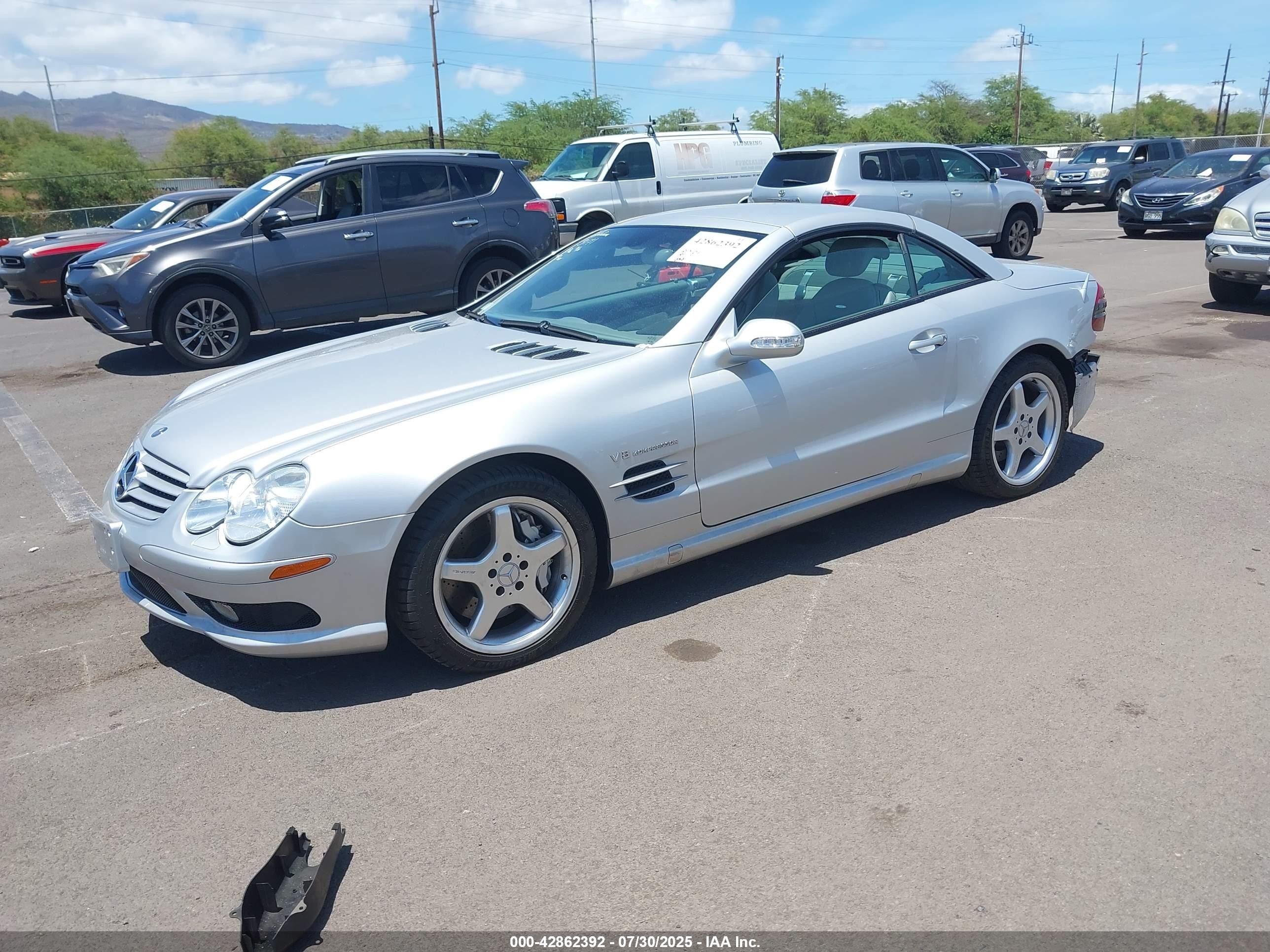 2003 Mercedes-benz Sl 55 Amg   Silver vin: WDBSK74F33F036839