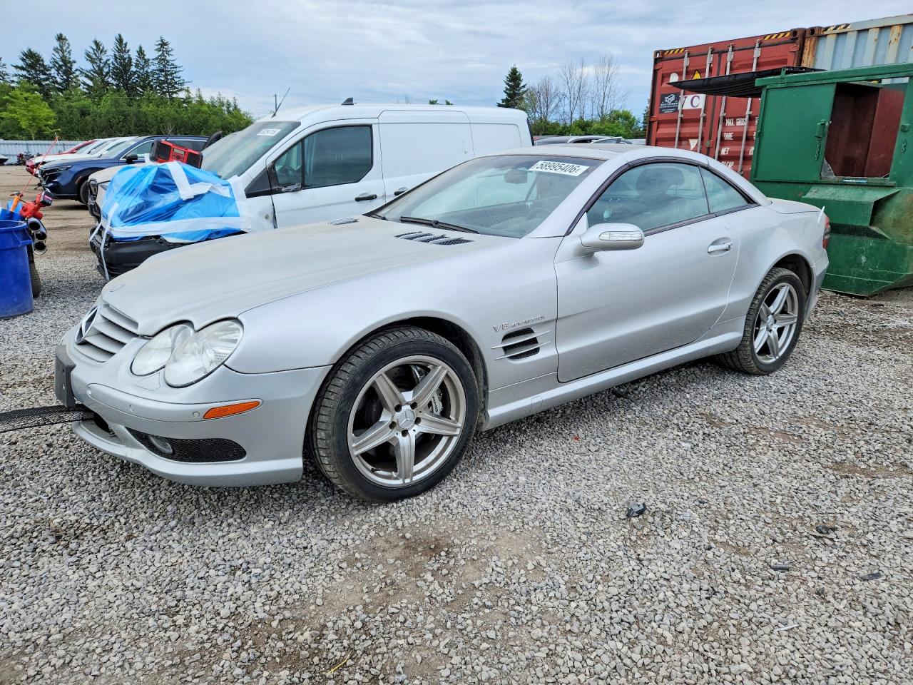2004 Mercedes-benz Sl 55 Amg Silver vin: WDBSK74F34F069888