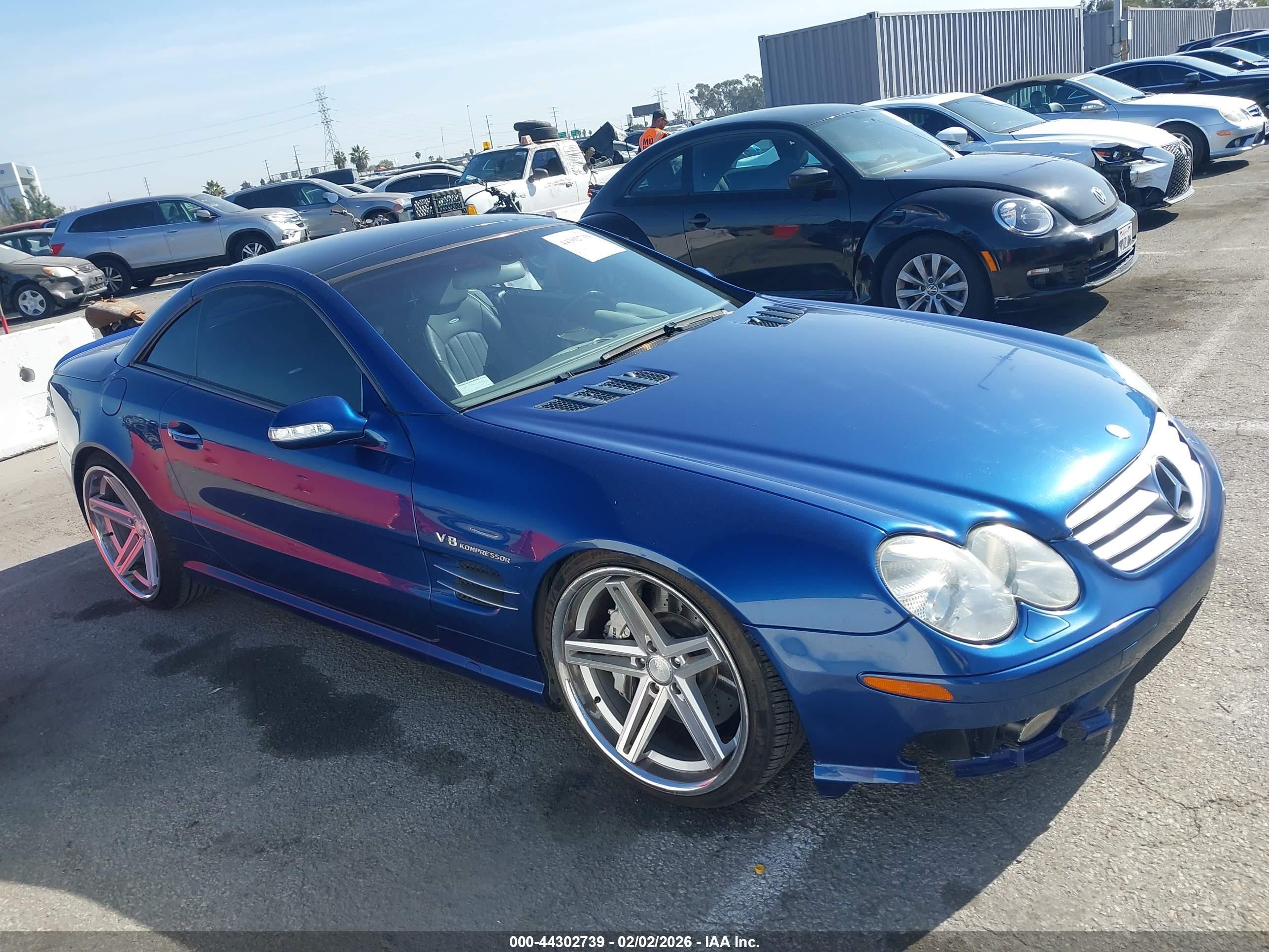 2003 Mercedes-benz Sl 55 Amg   Синий vin: WDBSK74F43F057750
