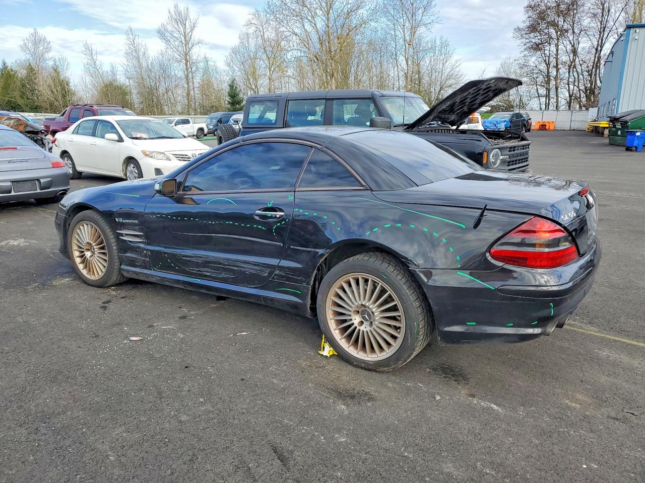 2004 Mercedes-benz Sl 55 Amg Black vin: WDBSK74F44F076803