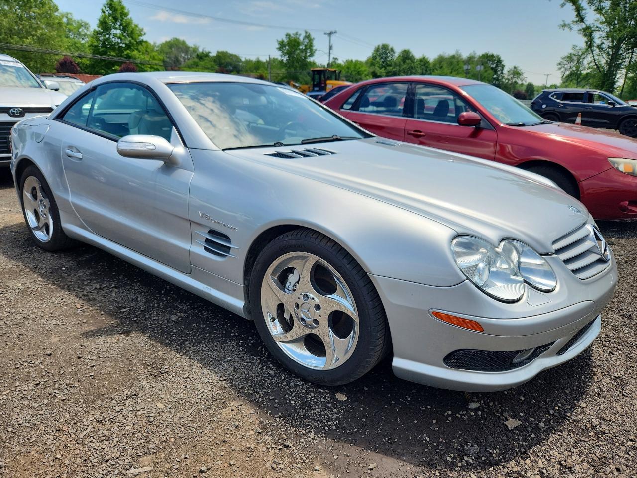 2005 Mercedes-benz Sl 55 Amg Silver vin: WDBSK74F45F092839