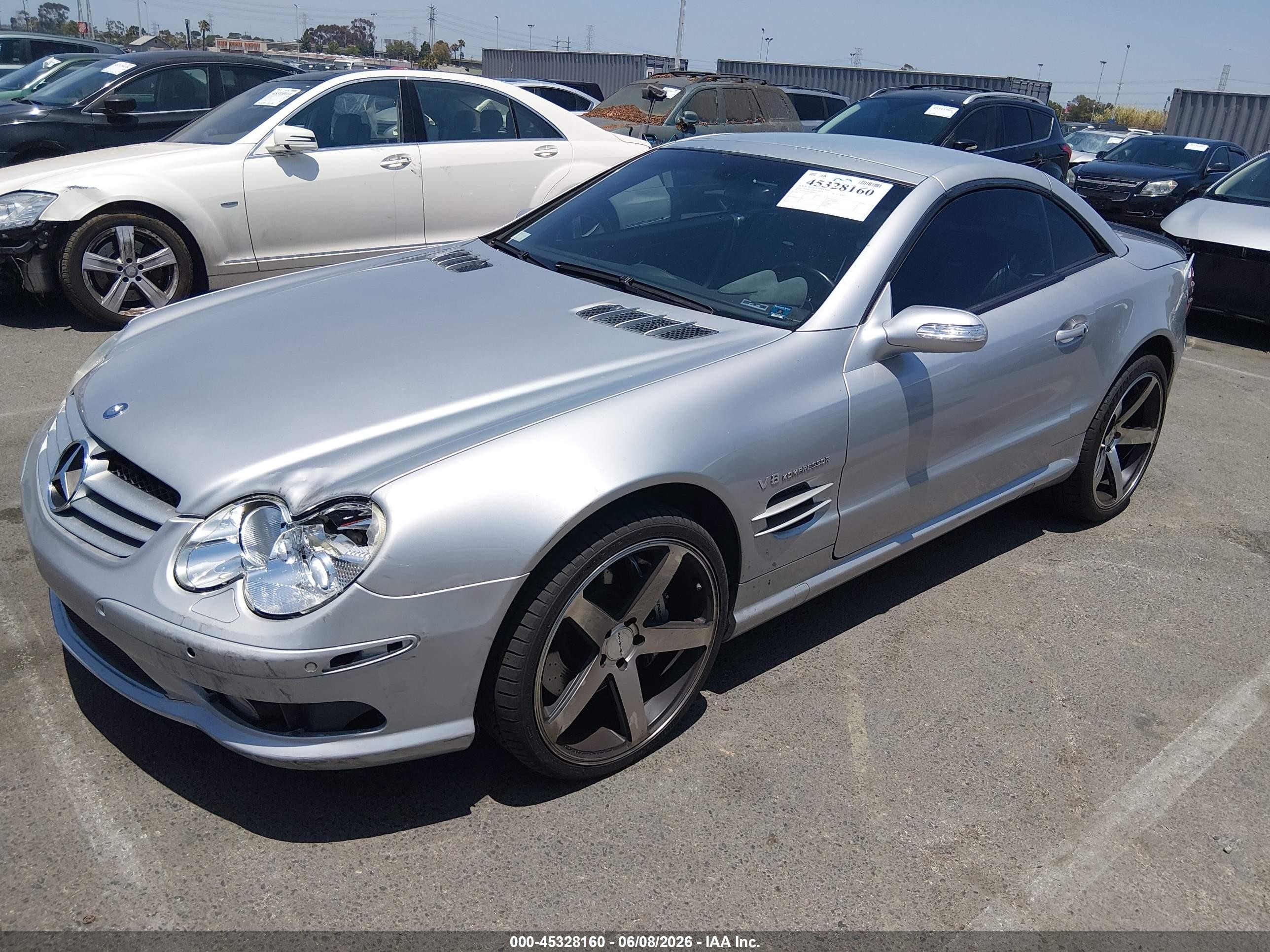 2004 Mercedes-benz Sl 55 Amg   Silver vin: WDBSK74F54F068452