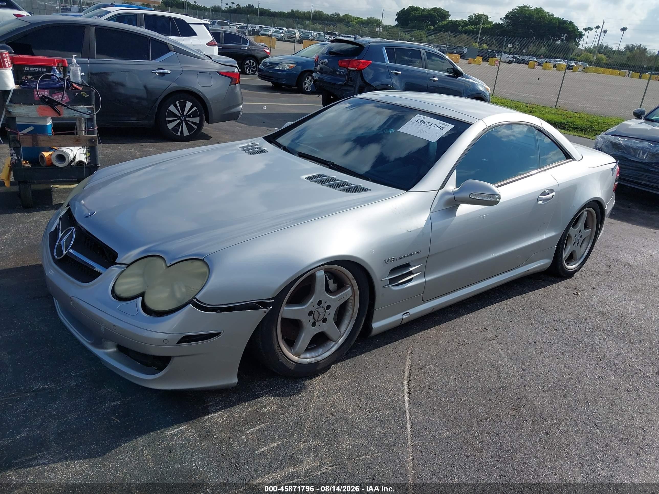 2003 Mercedes-benz Sl 55 Amg Silver vin: WDBSK74F63F046183