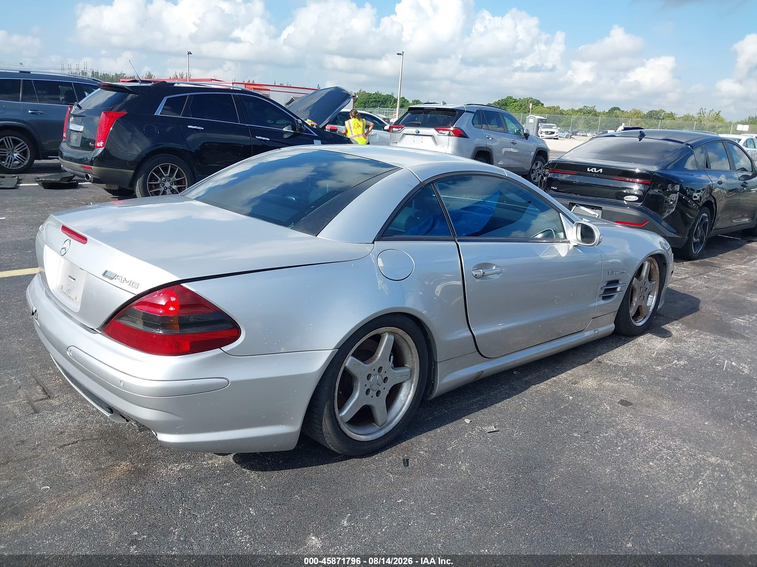 2003 Mercedes-benz Sl 55 Amg Silver vin: WDBSK74F63F046183