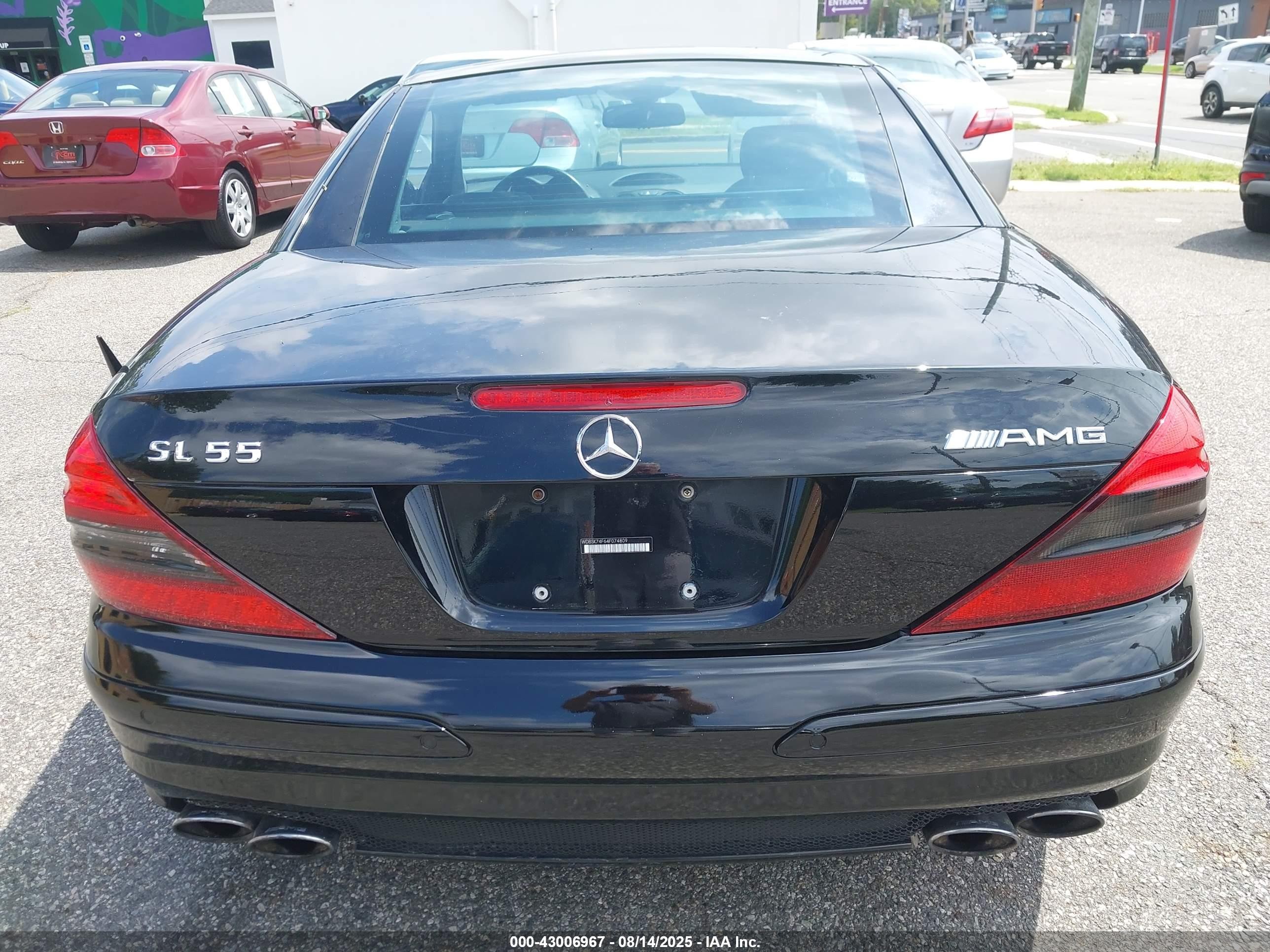 2004 Mercedes-benz Sl 55 Amg   Черный vin: WDBSK74F64F074809