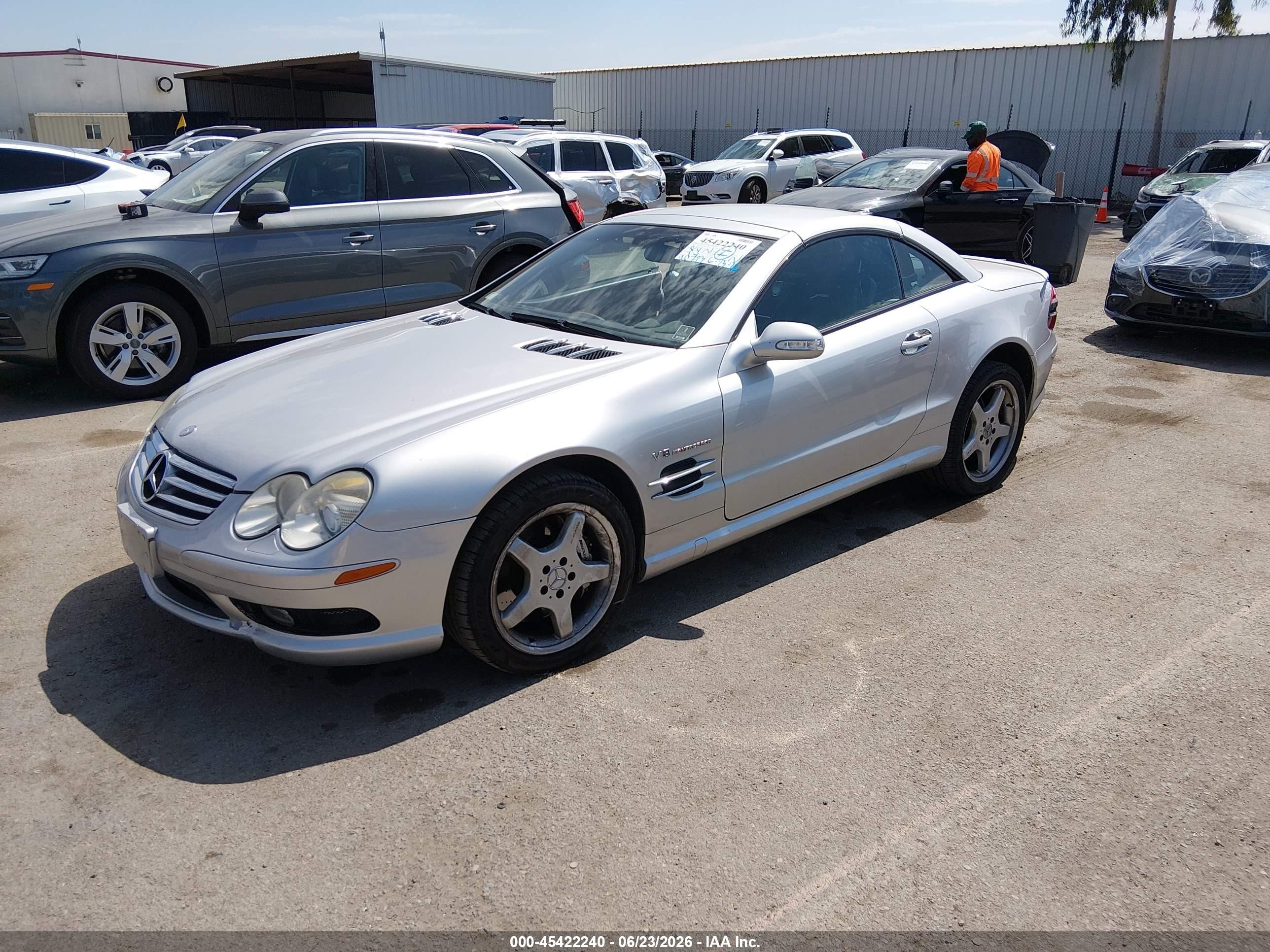 2003 Mercedes-benz Sl 55 Amg   Silver vin: WDBSK74FX3F037129