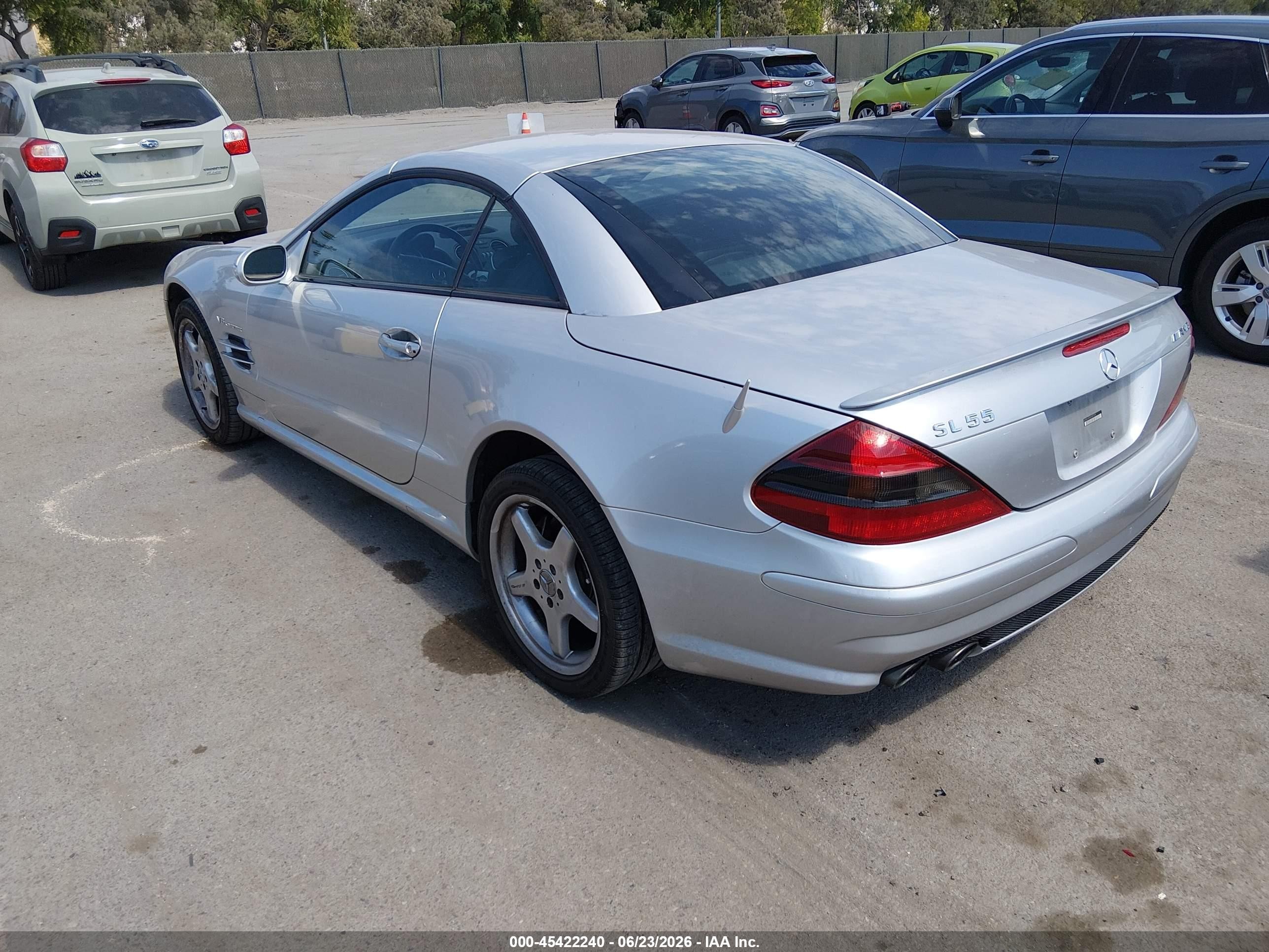 2003 Mercedes-benz Sl 55 Amg   Silver vin: WDBSK74FX3F037129