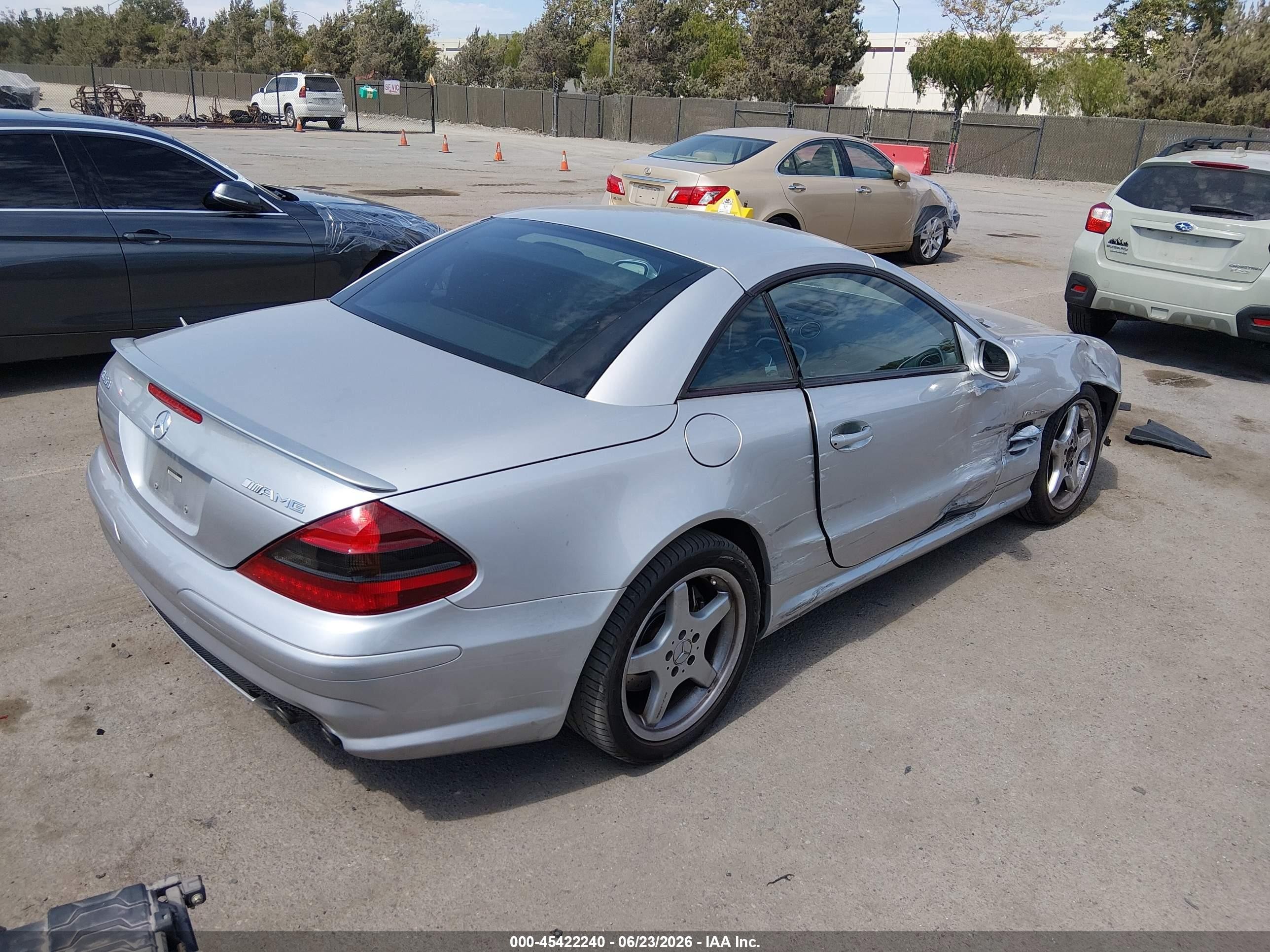 2003 Mercedes-benz Sl 55 Amg   Silver vin: WDBSK74FX3F037129