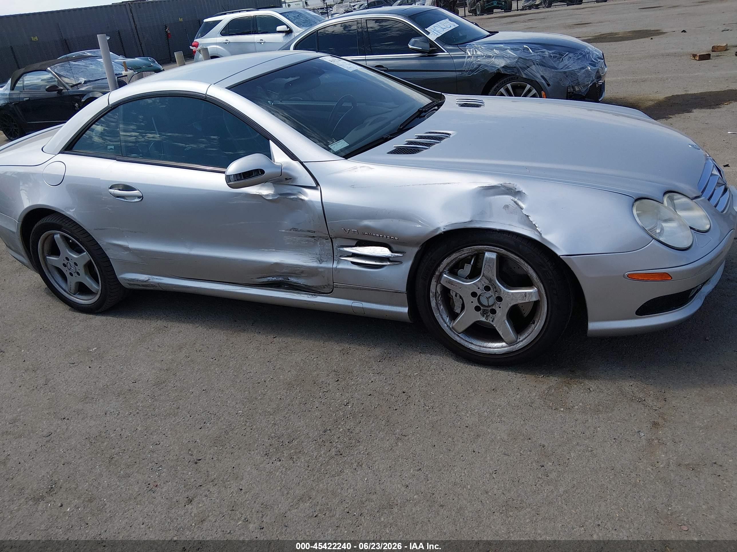 2003 Mercedes-benz Sl 55 Amg   Silver vin: WDBSK74FX3F037129