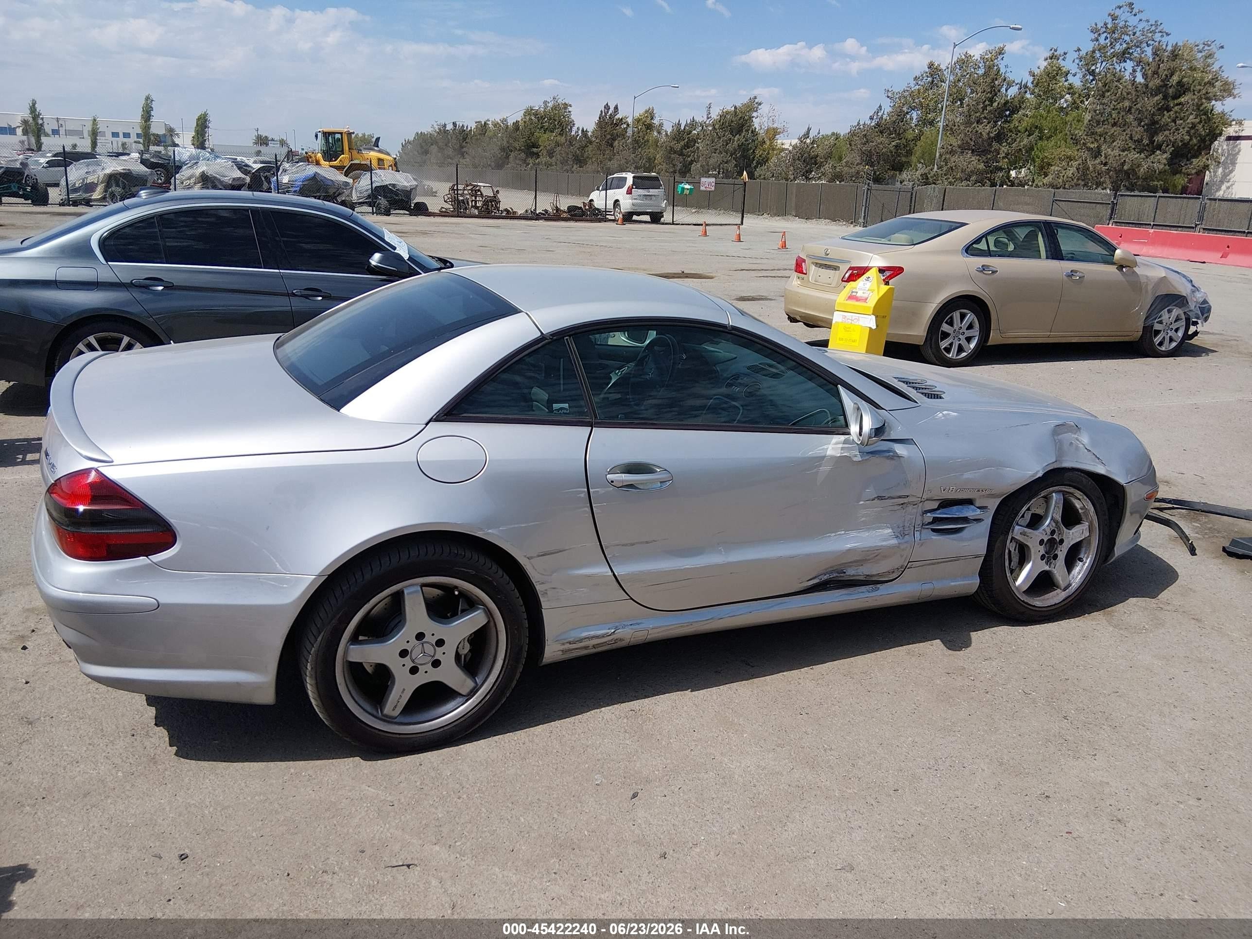 2003 Mercedes-benz Sl 55 Amg   Silver vin: WDBSK74FX3F037129