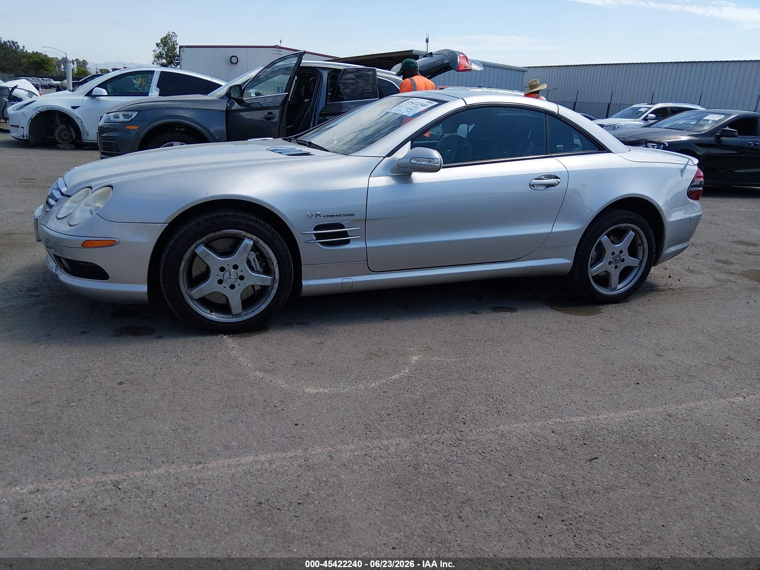 2003 Mercedes-benz Sl 55 Amg   Silver vin: WDBSK74FX3F037129