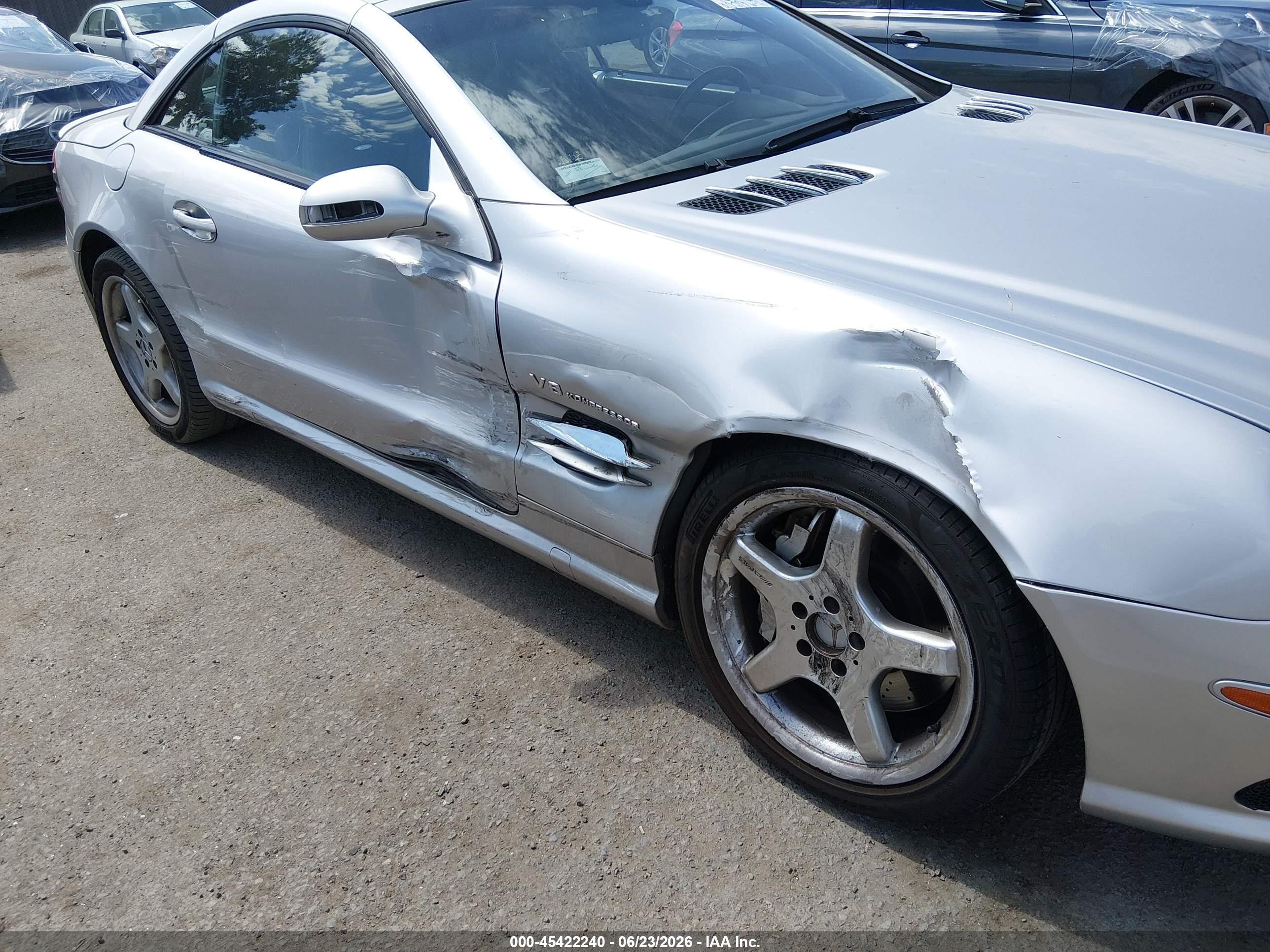2003 Mercedes-benz Sl 55 Amg   Silver vin: WDBSK74FX3F037129