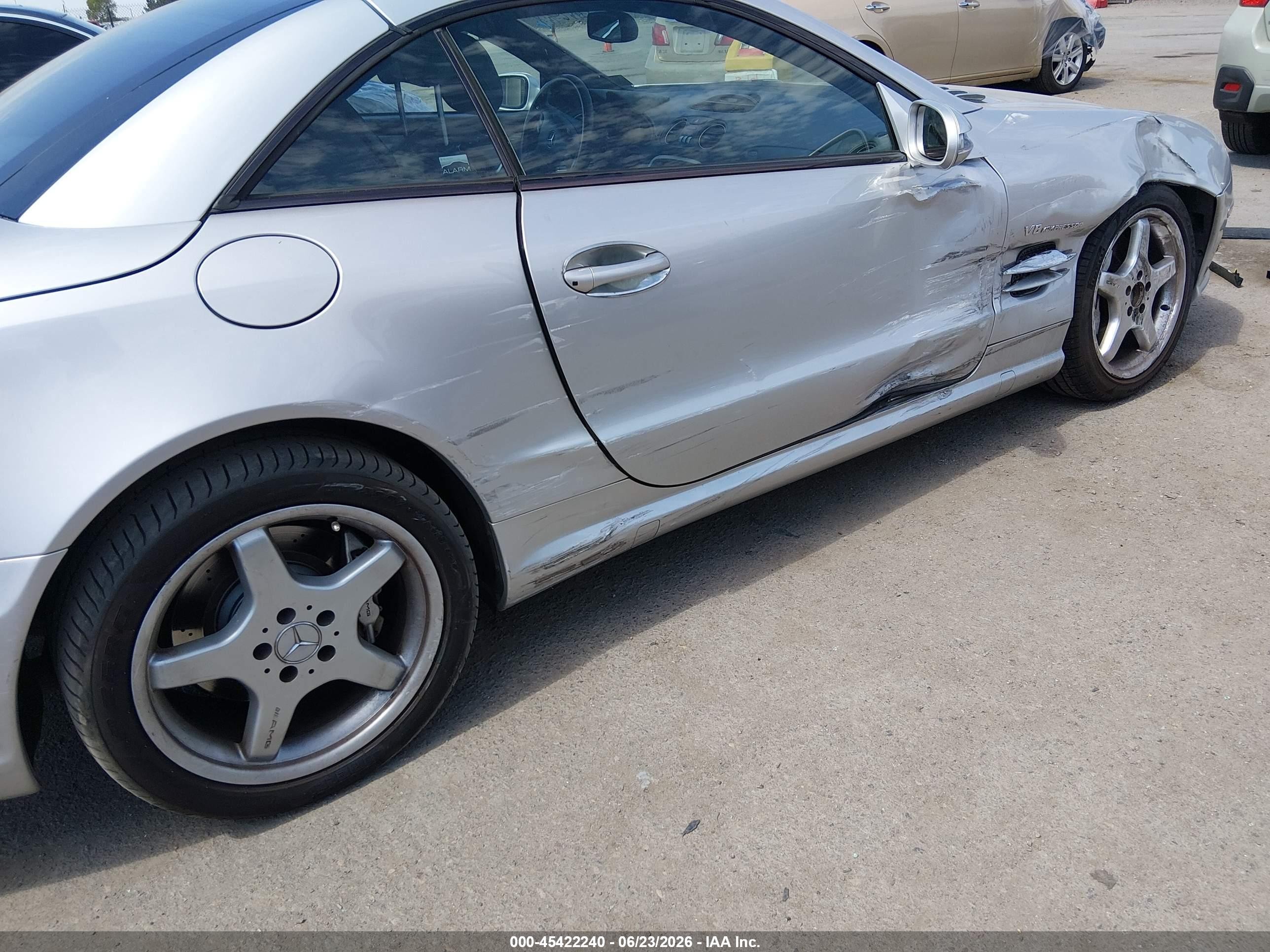 2003 Mercedes-benz Sl 55 Amg   Silver vin: WDBSK74FX3F037129