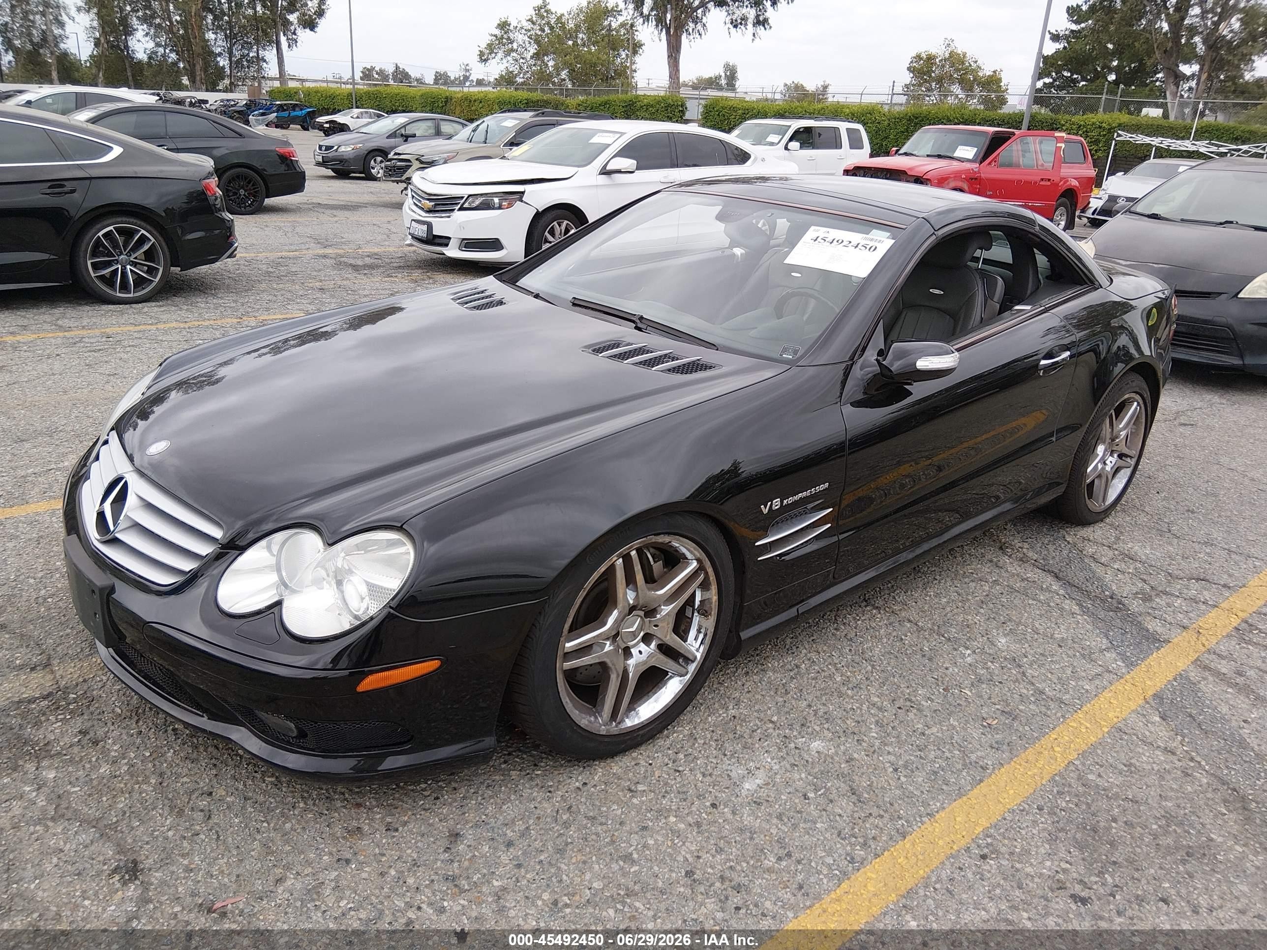 2006 Mercedes-benz Sl 55 Amg   Black vin: WDBSK74FX6F115039