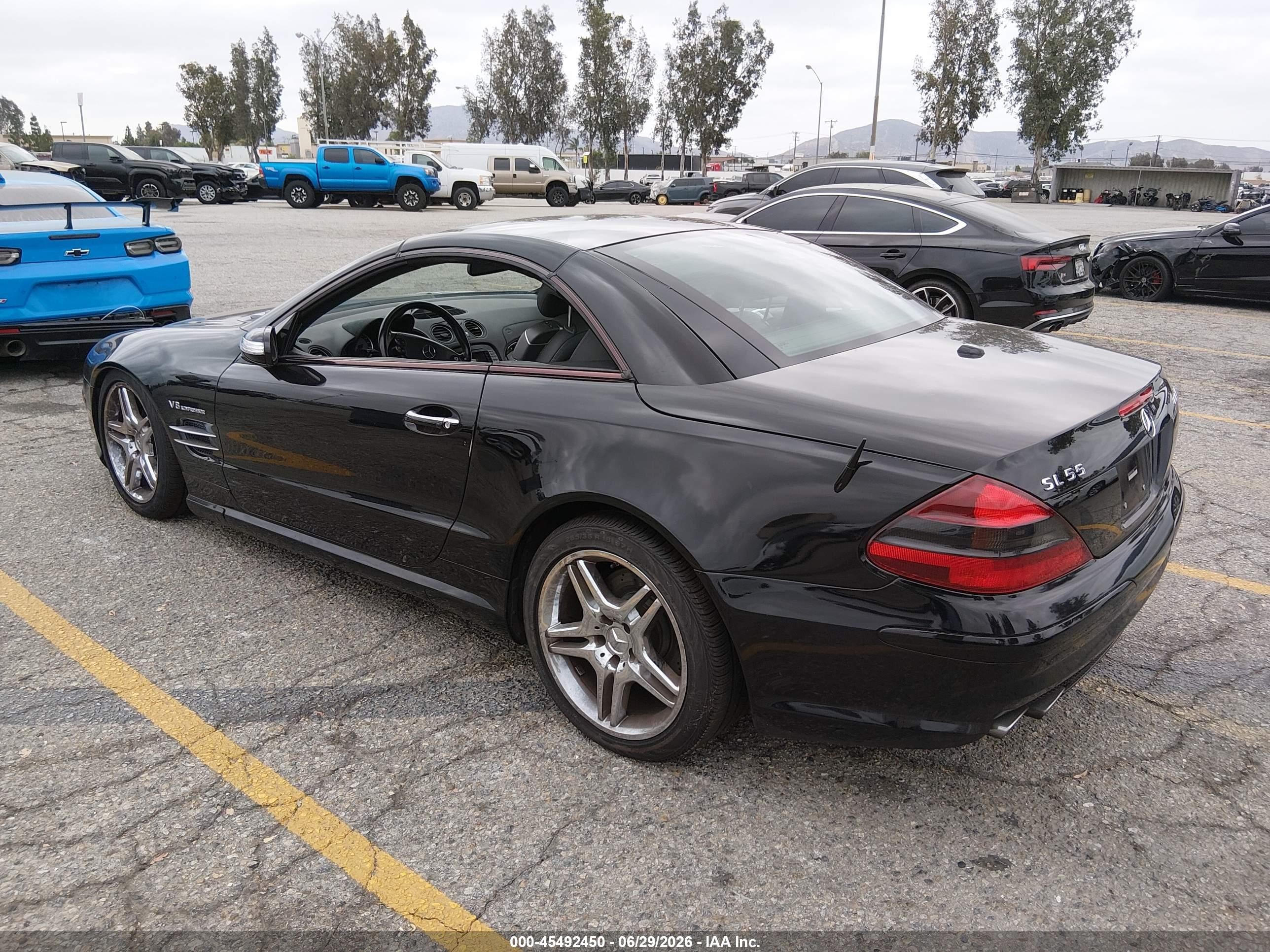 2006 Mercedes-benz Sl 55 Amg   Black vin: WDBSK74FX6F115039