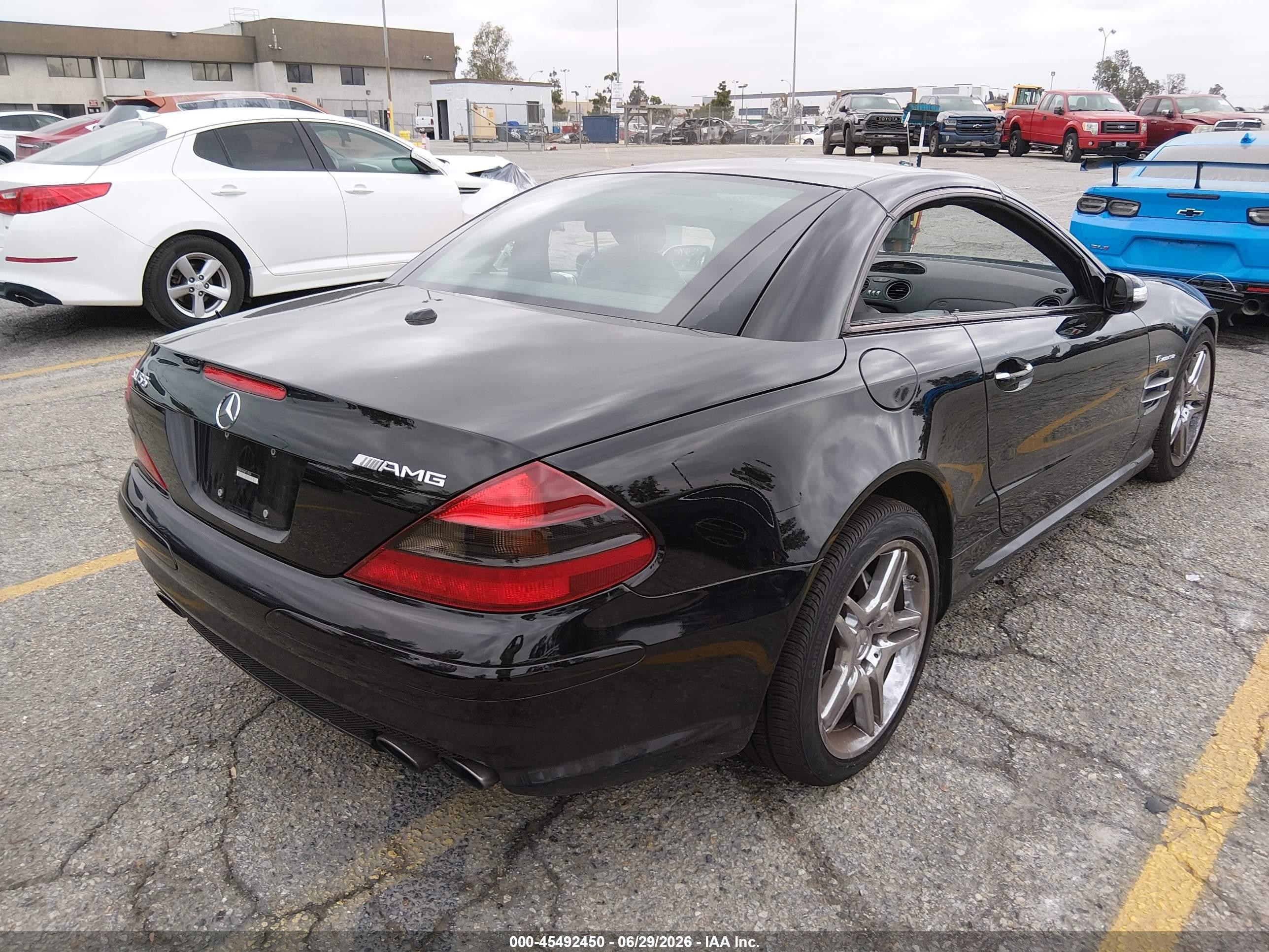 2006 Mercedes-benz Sl 55 Amg   Black vin: WDBSK74FX6F115039