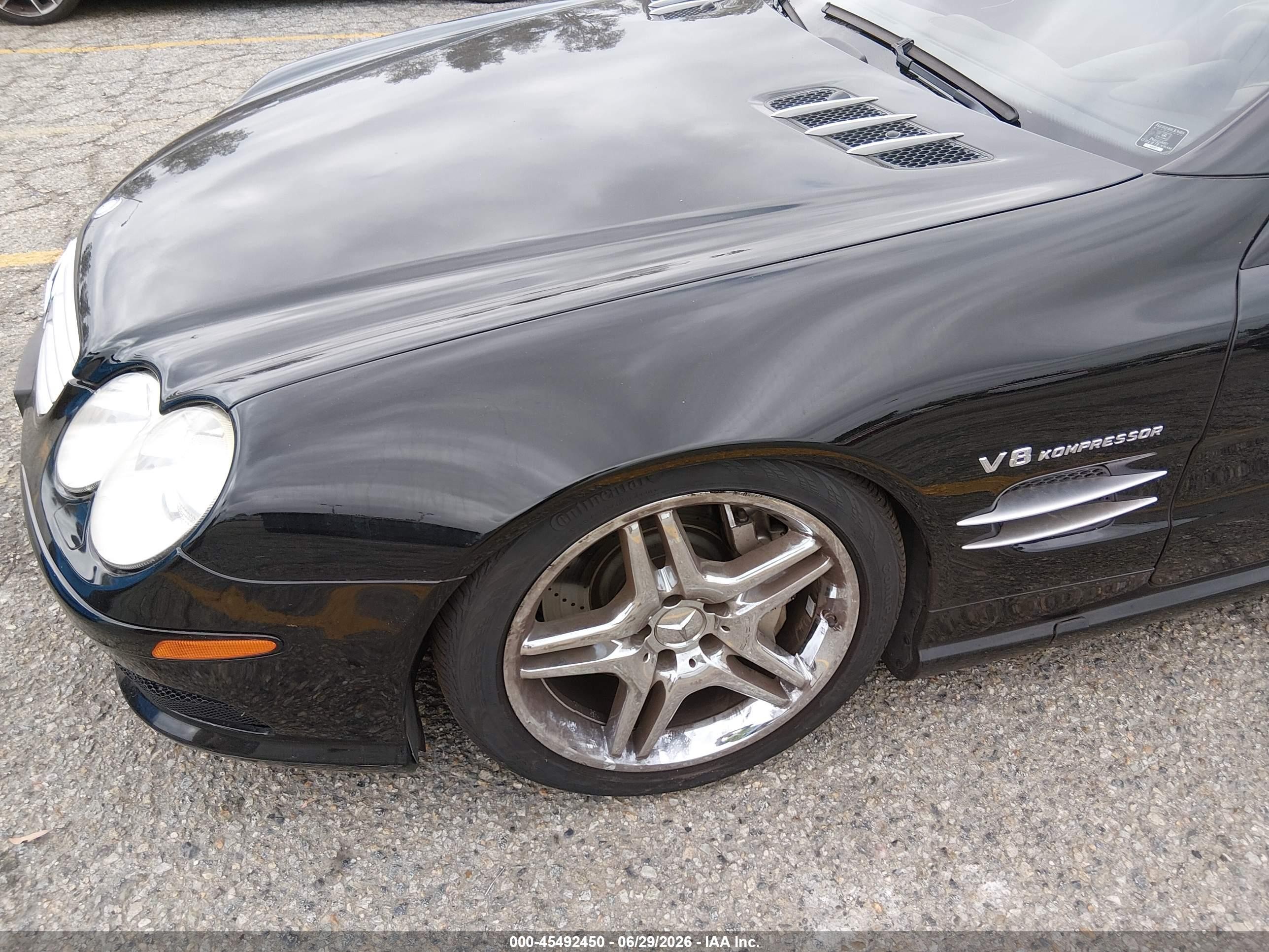 2006 Mercedes-benz Sl 55 Amg   Black vin: WDBSK74FX6F115039