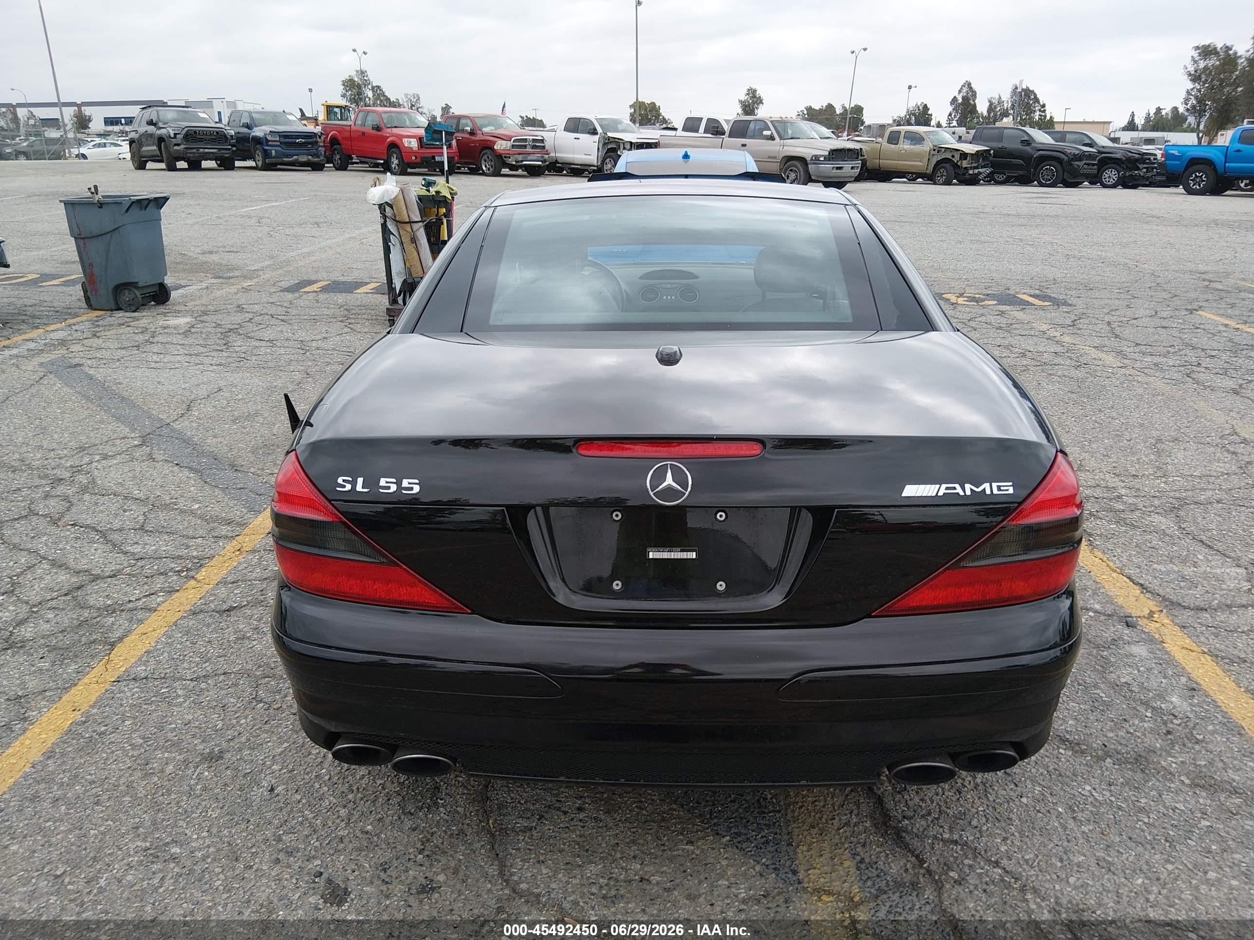 2006 Mercedes-benz Sl 55 Amg   Black vin: WDBSK74FX6F115039