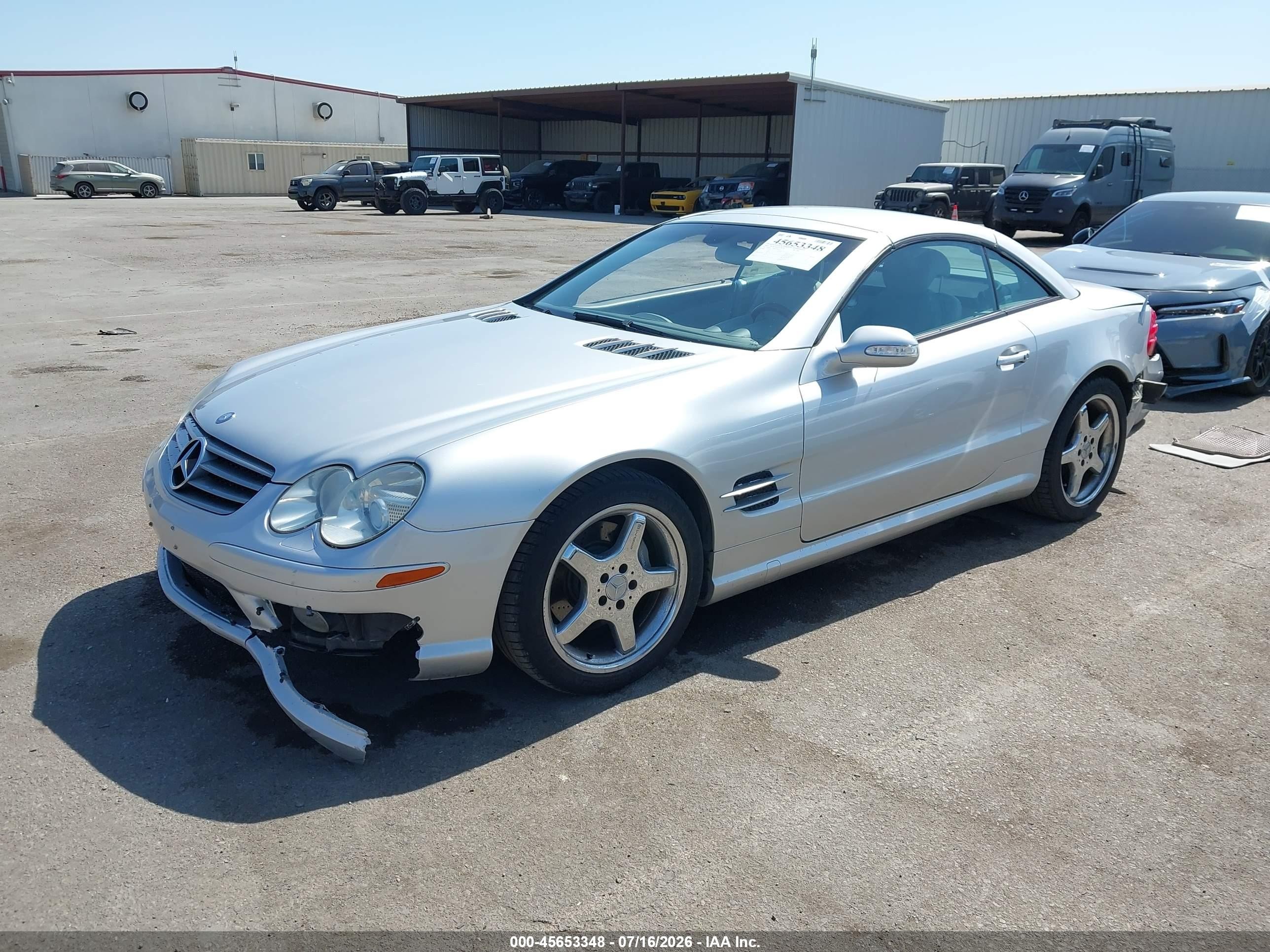 2003 Mercedes-benz Sl 500 Silver vin: WDBSK75F03F020063
