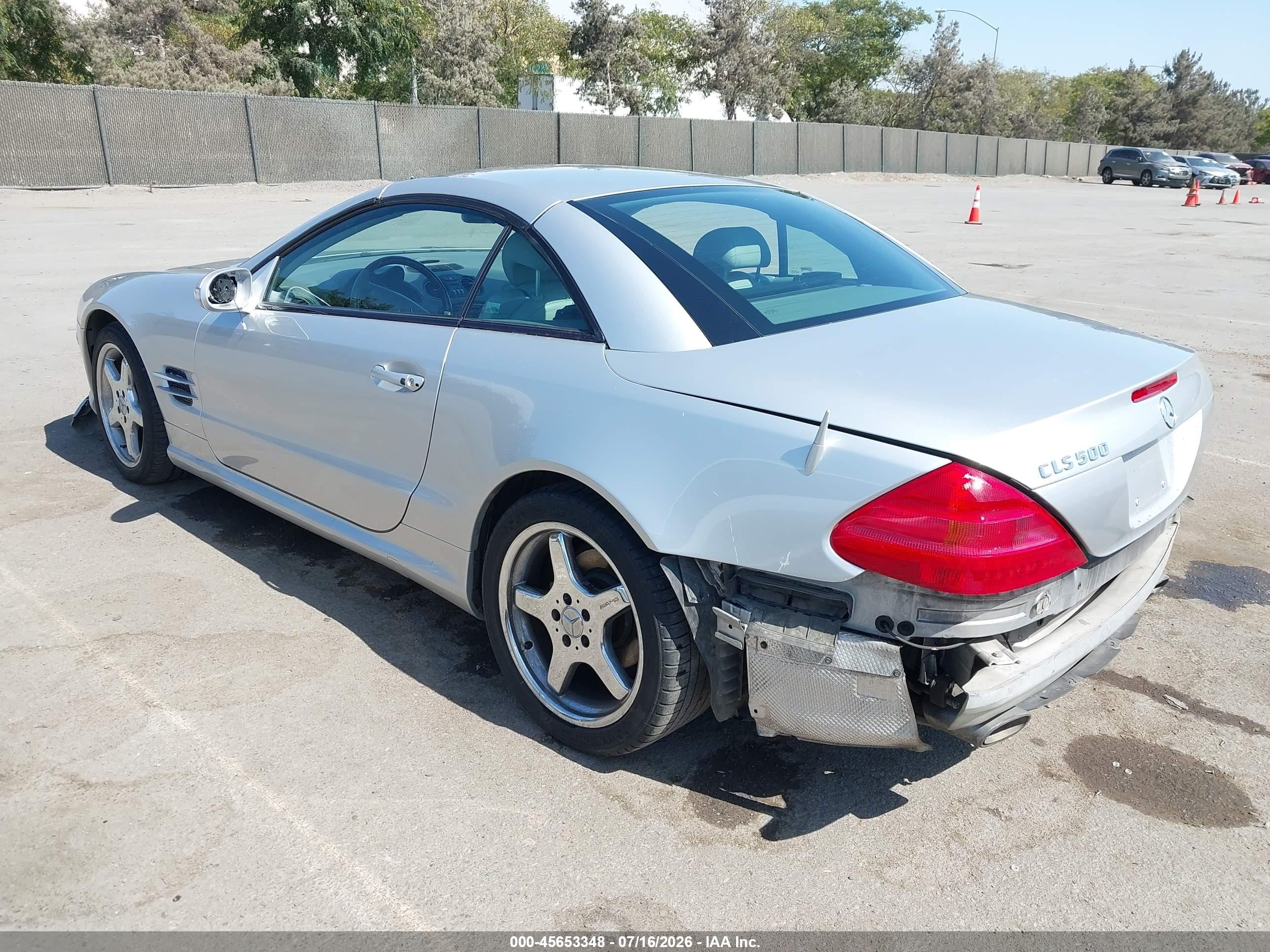 2003 Mercedes-benz Sl 500 Silver vin: WDBSK75F03F020063