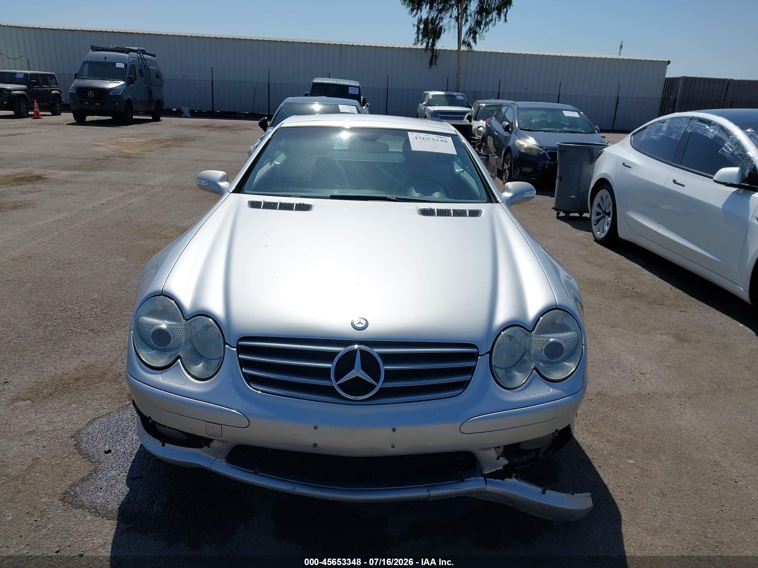 2003 Mercedes-benz Sl 500 Silver vin: WDBSK75F03F020063