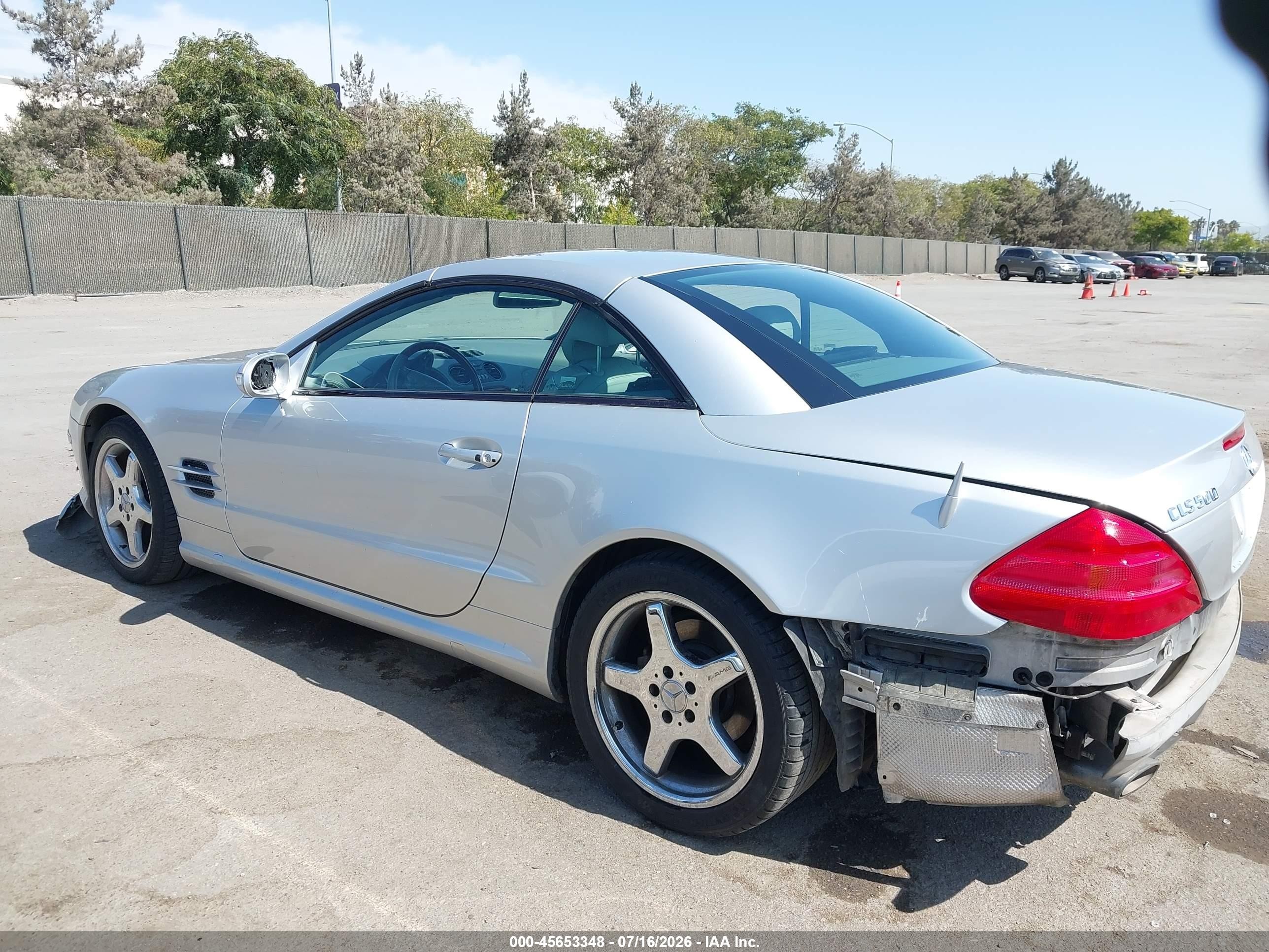 2003 Mercedes-benz Sl 500 Silver vin: WDBSK75F03F020063