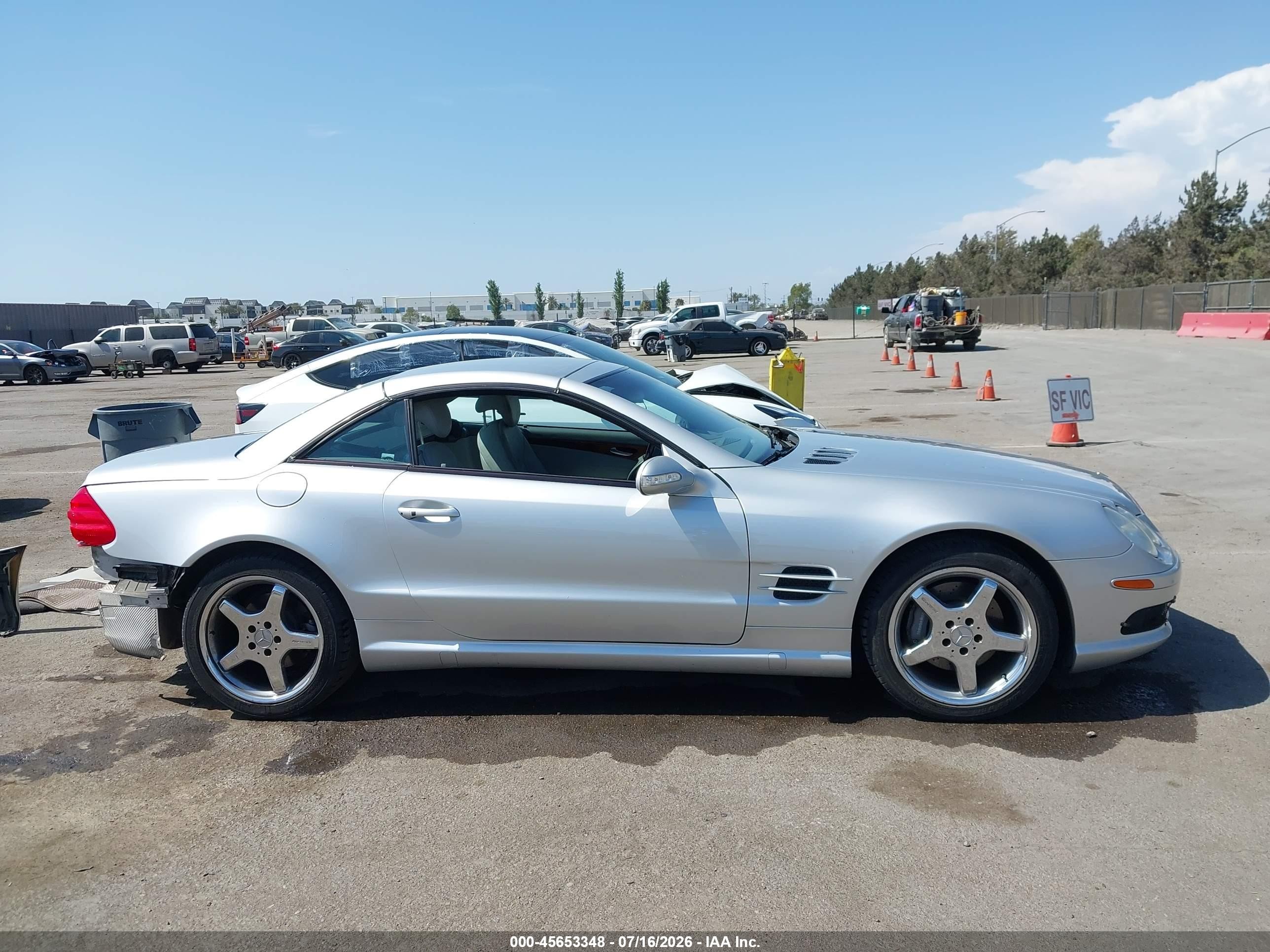 2003 Mercedes-benz Sl 500 Silver vin: WDBSK75F03F020063