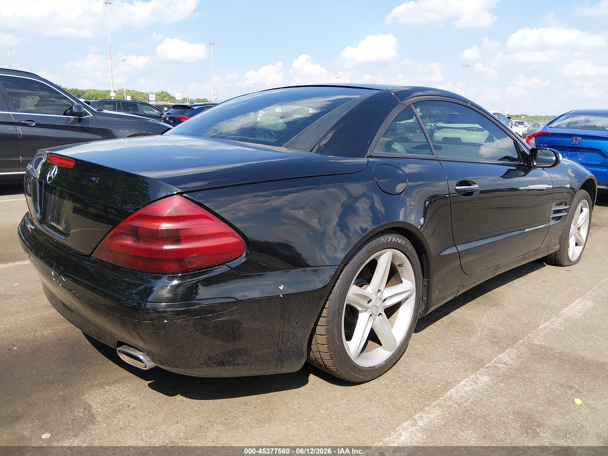 2004 Mercedes-benz Sl 500 Черный vin: WDBSK75F04F072410