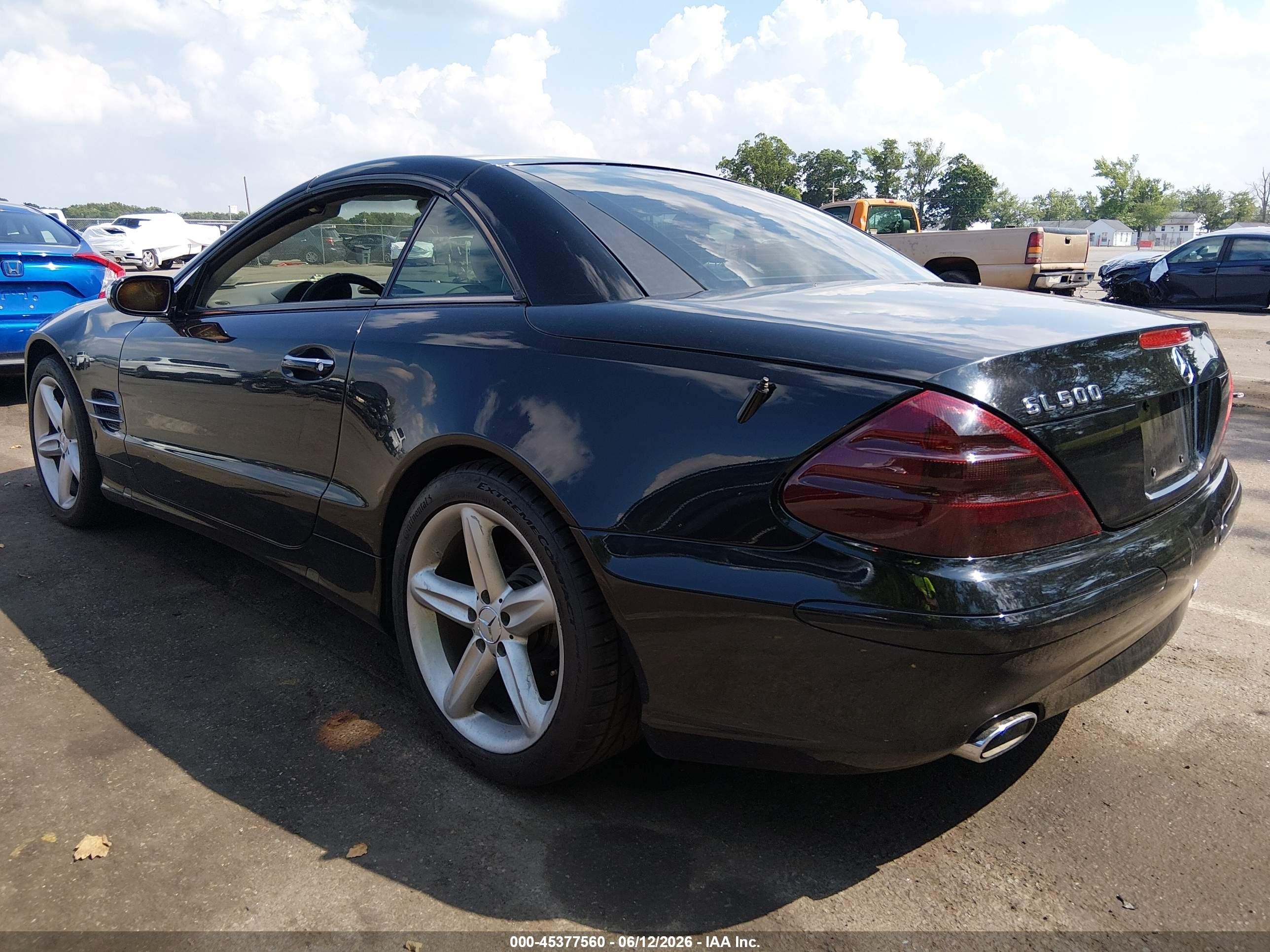2004 Mercedes-benz Sl 500 Черный vin: WDBSK75F04F072410
