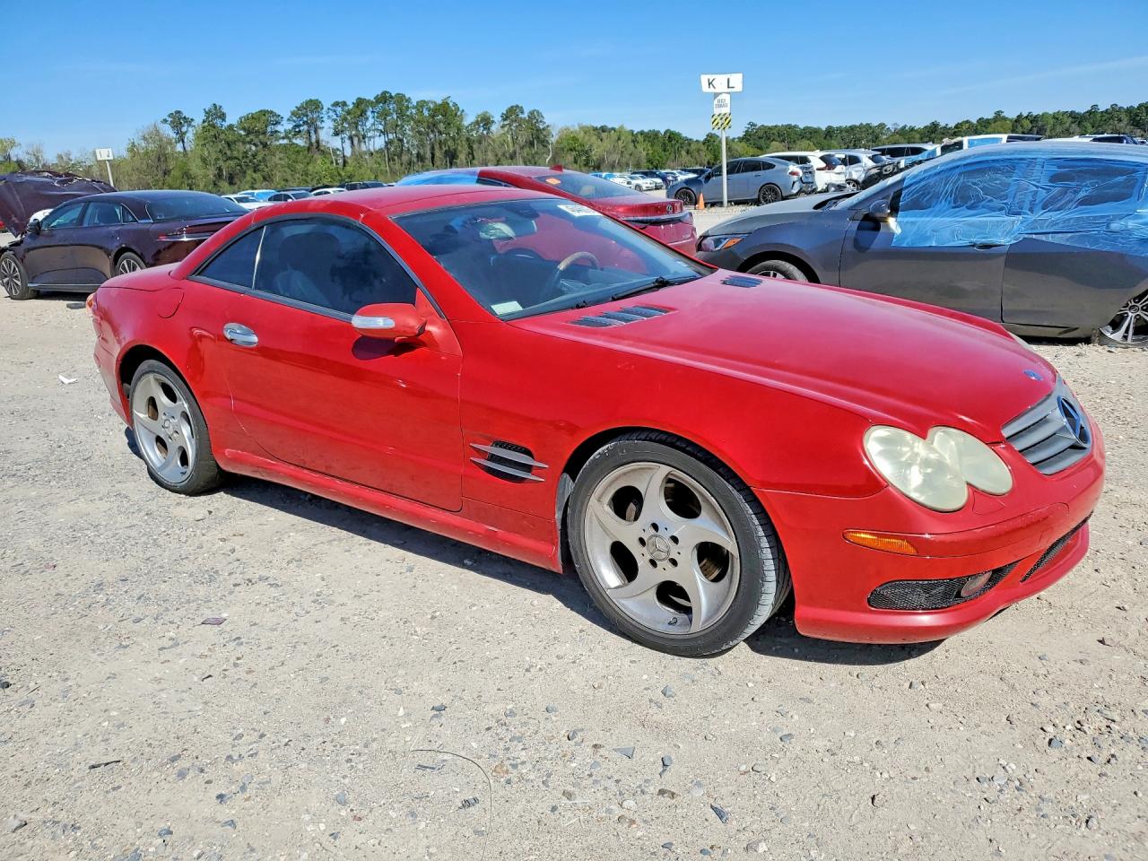 2005 Mercedes-benz Sl 500 Red vin: WDBSK75F05F093808