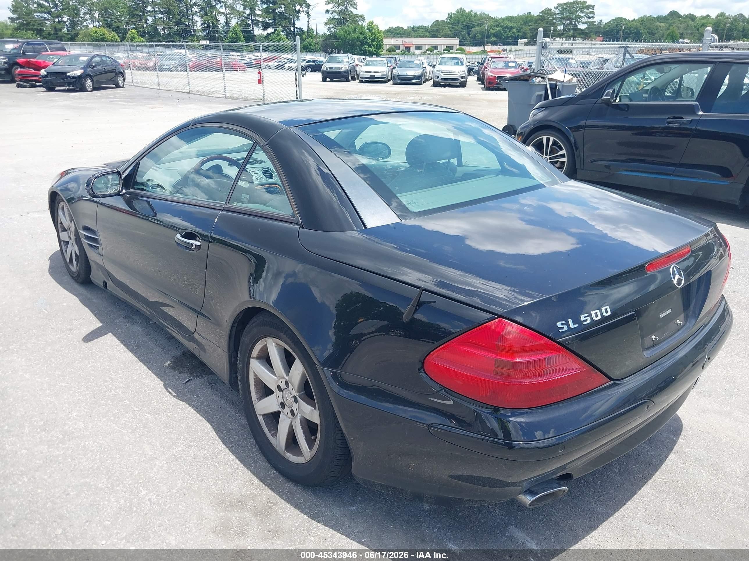 2003 Mercedes-benz Sl 500   Black vin: WDBSK75F13F021917
