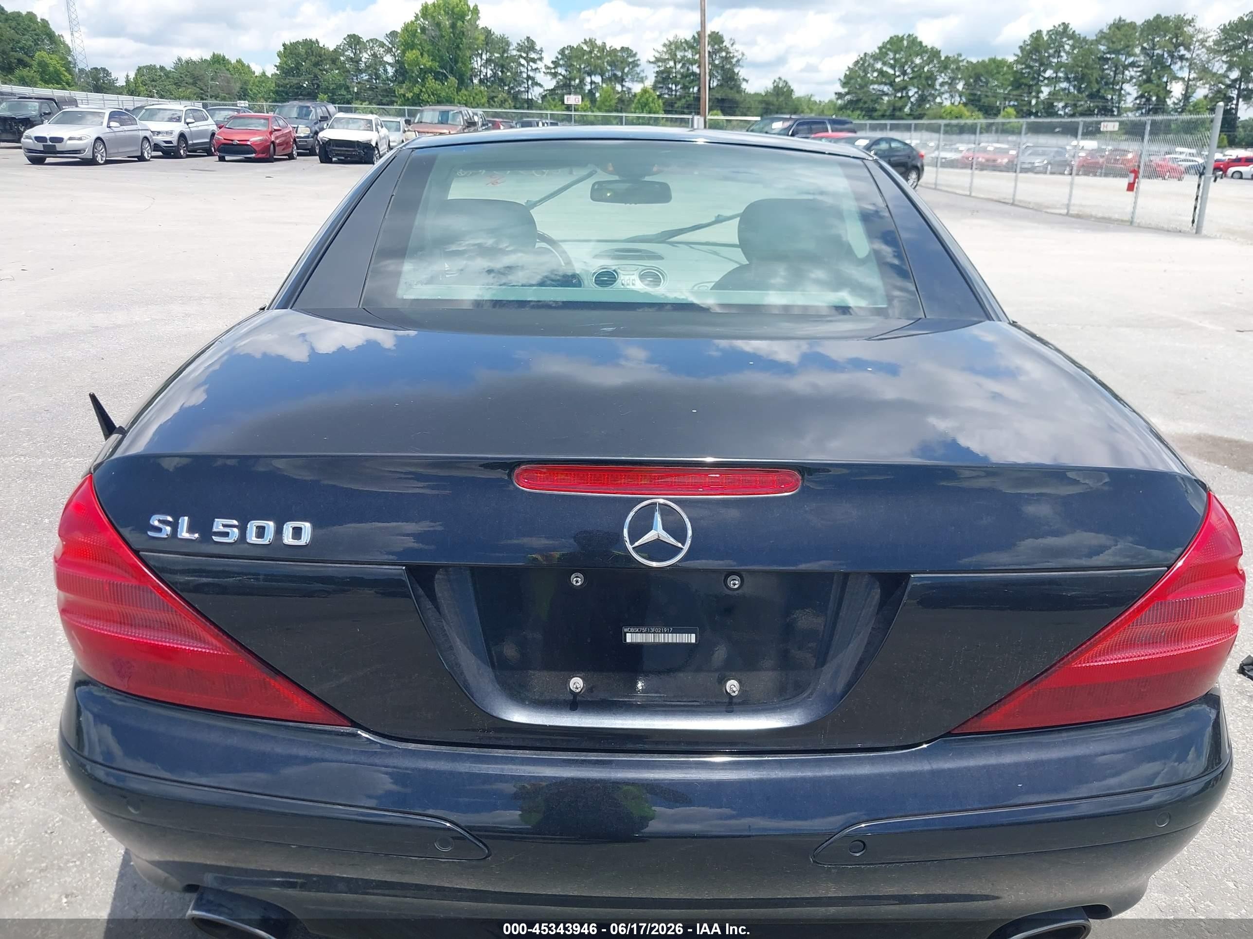 2003 Mercedes-benz Sl 500   Black vin: WDBSK75F13F021917