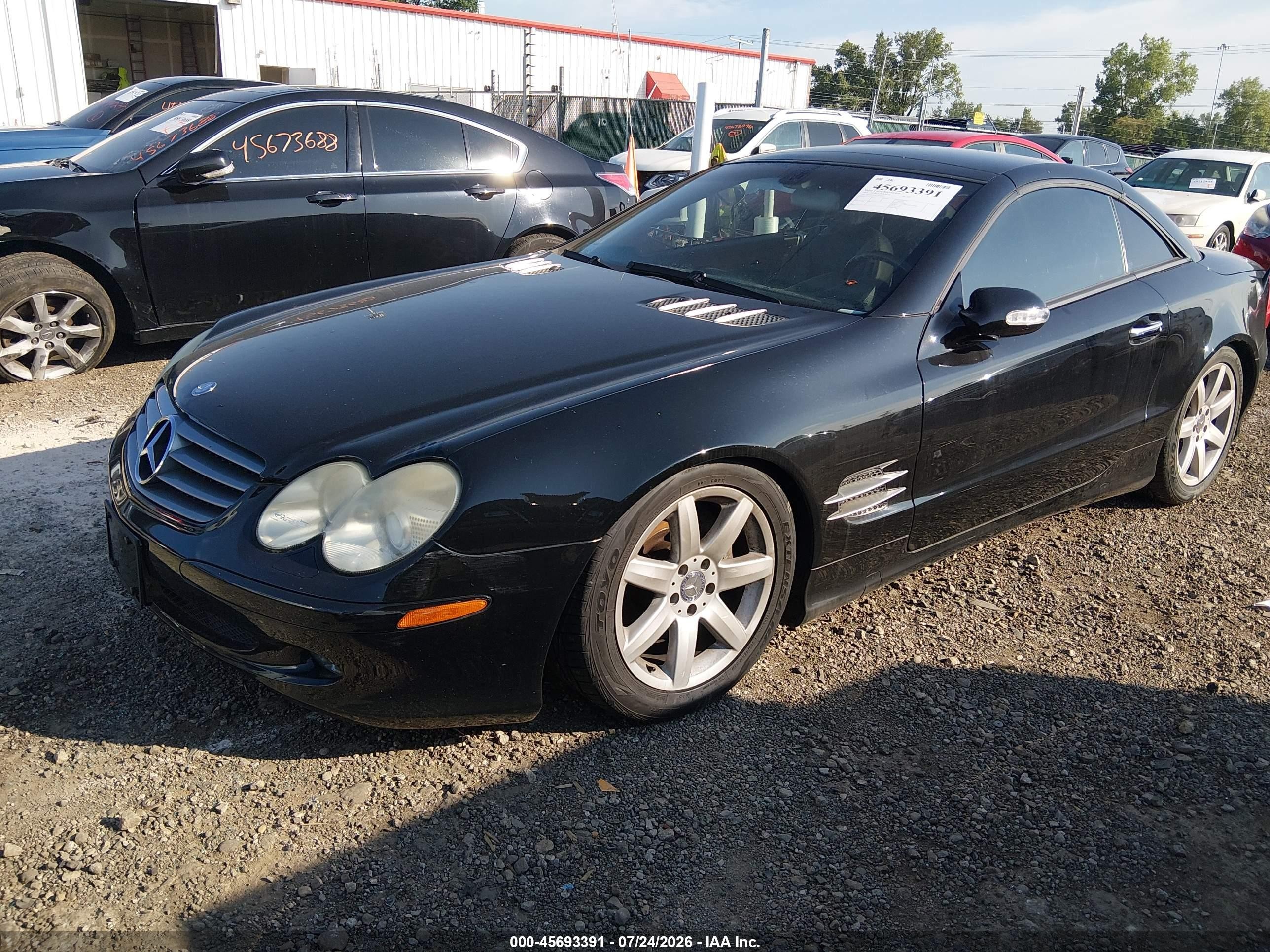 2003 Mercedes-benz Sl 500   Black vin: WDBSK75F13F059017