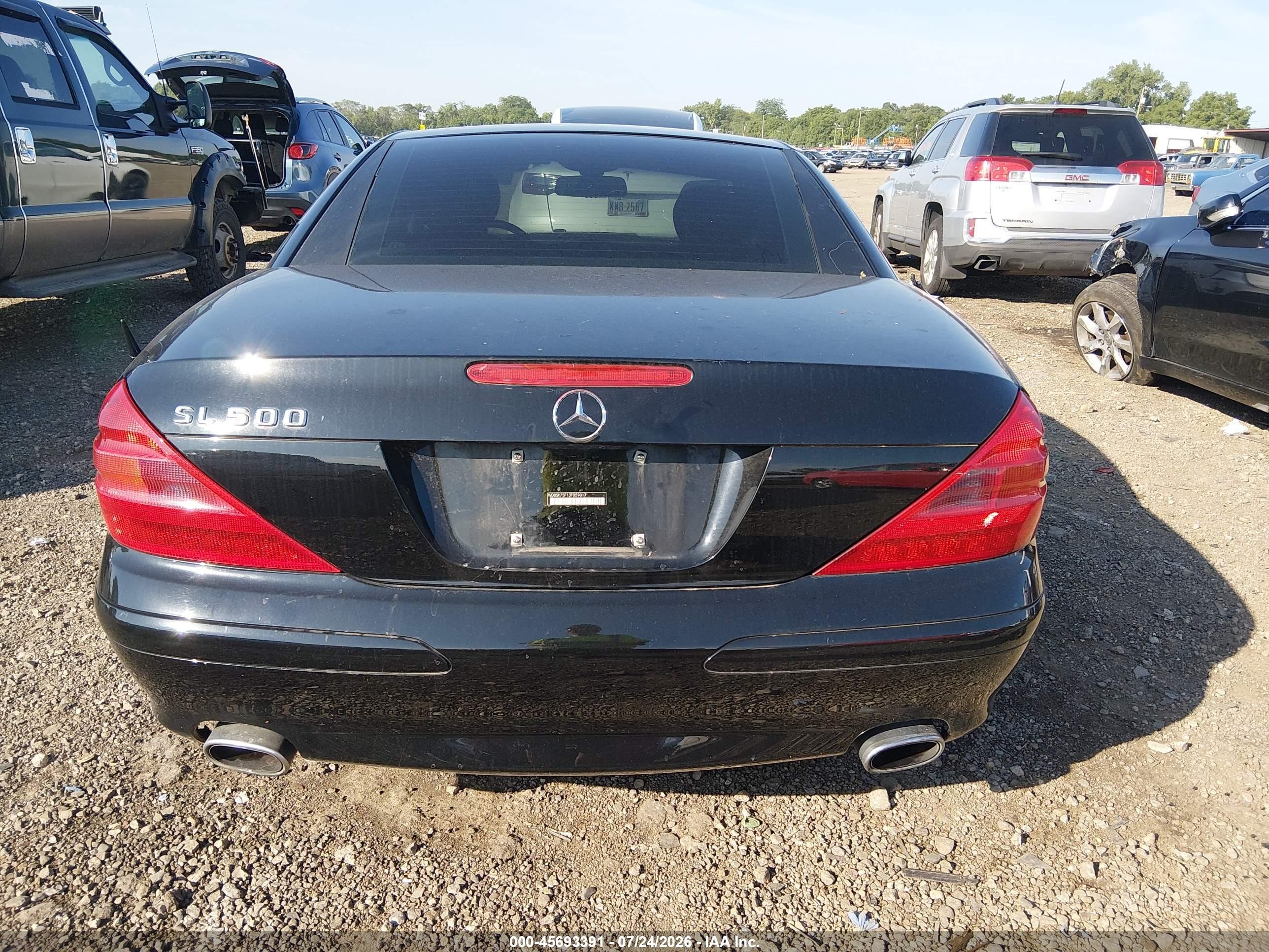 2003 Mercedes-benz Sl 500   Black vin: WDBSK75F13F059017
