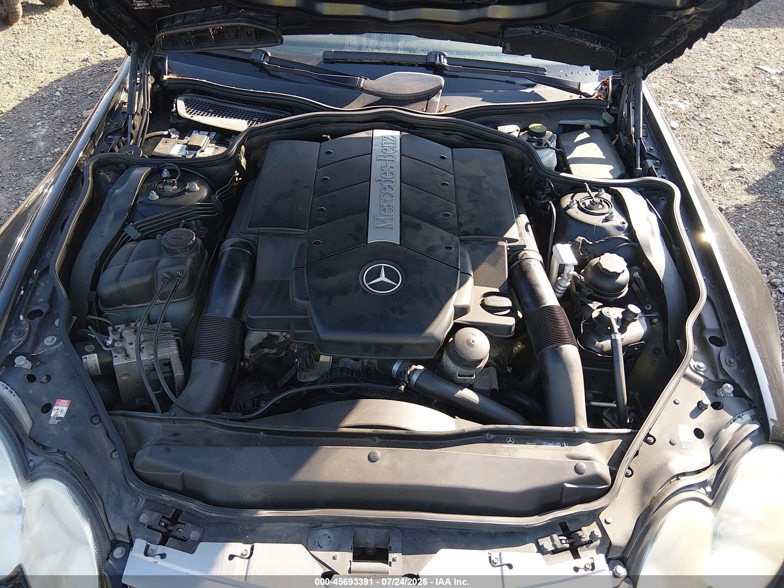 2003 Mercedes-benz Sl 500   Black vin: WDBSK75F13F059017